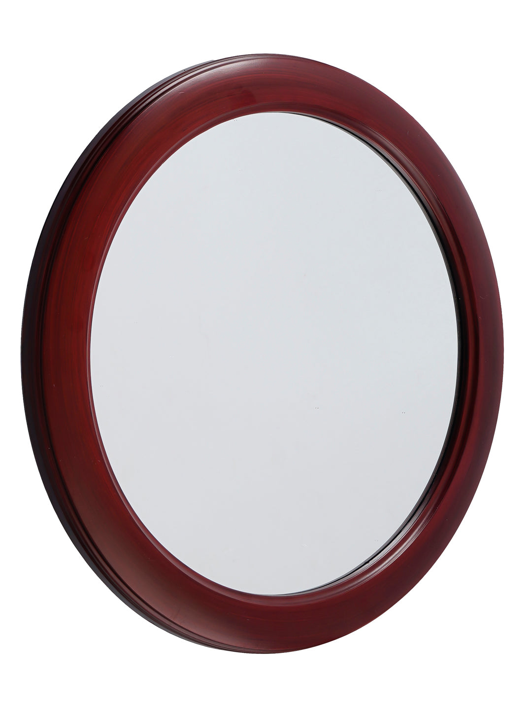 Red Unique Design Stylish Plastic Fiber Round Shape Mirror (41*41*4 cm) 4