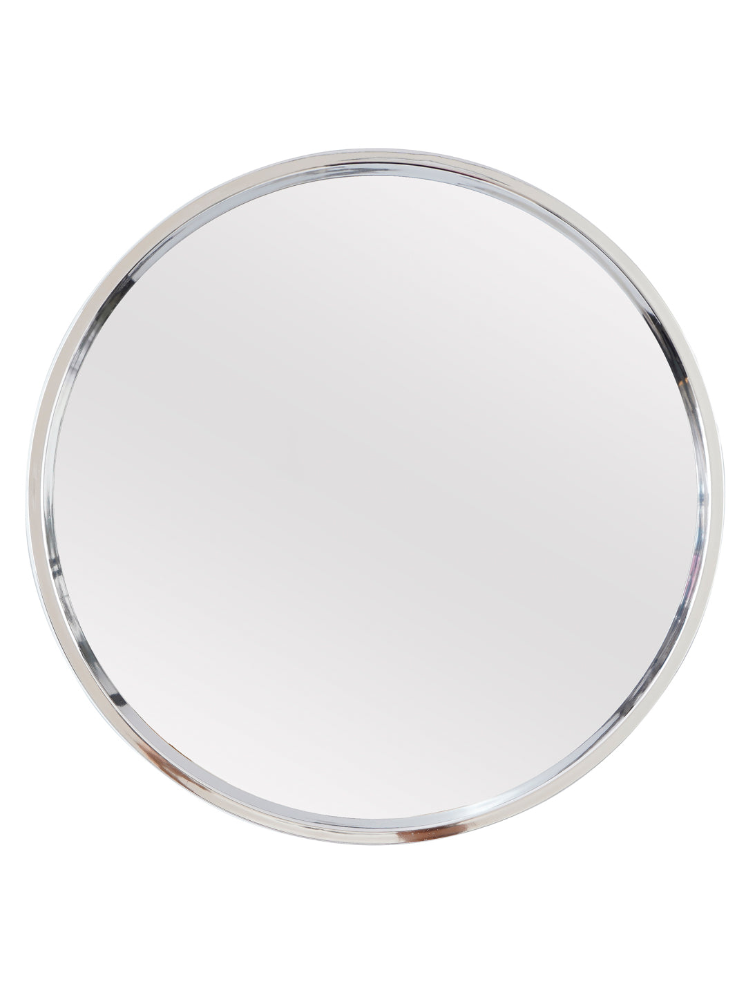 Beautiful Design Stylish Silver Plastic Fiber Round Shape Mirror (36*36*6 cm) 2