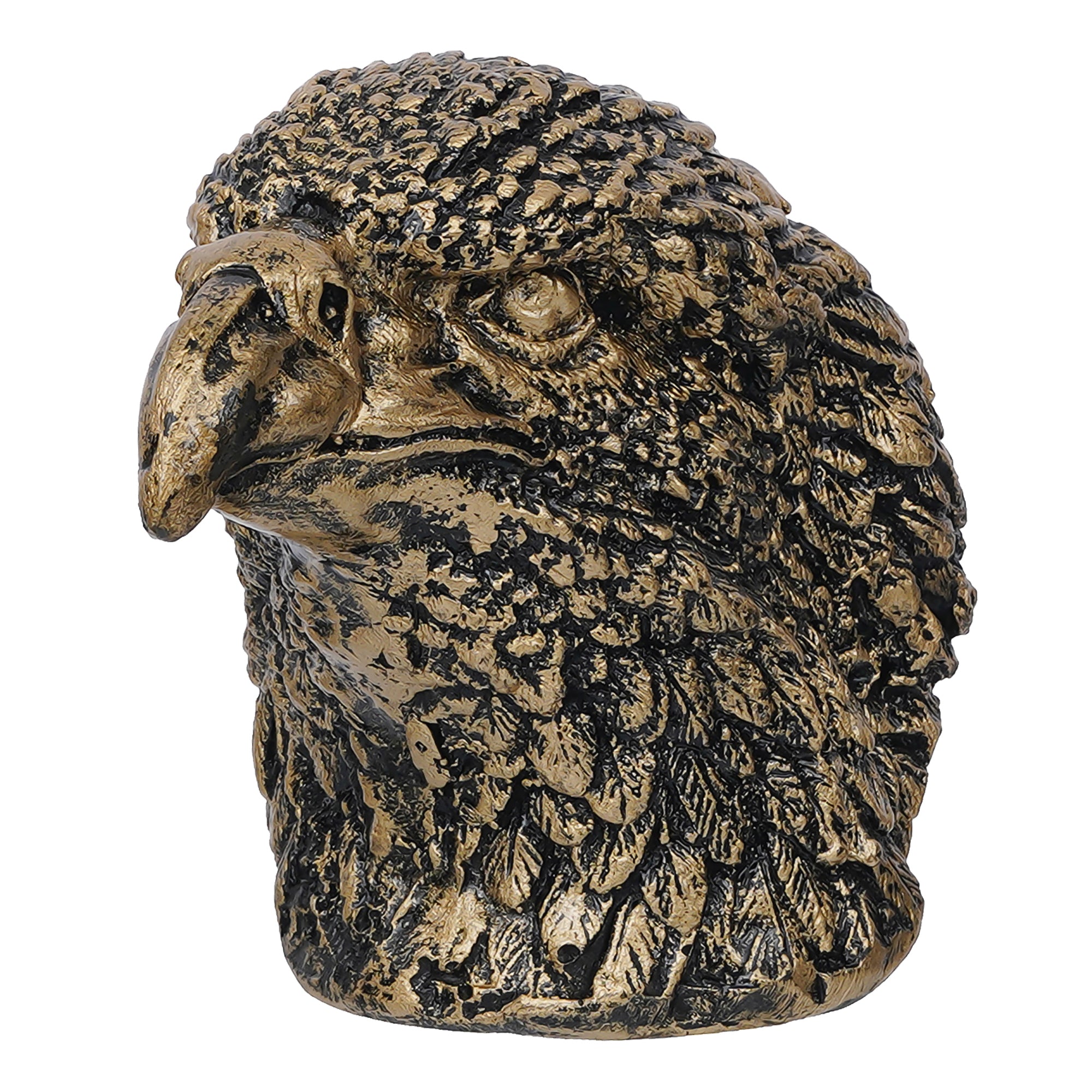 Bronze Polyresin Eagle Bird Head Figurine Showpiece 1