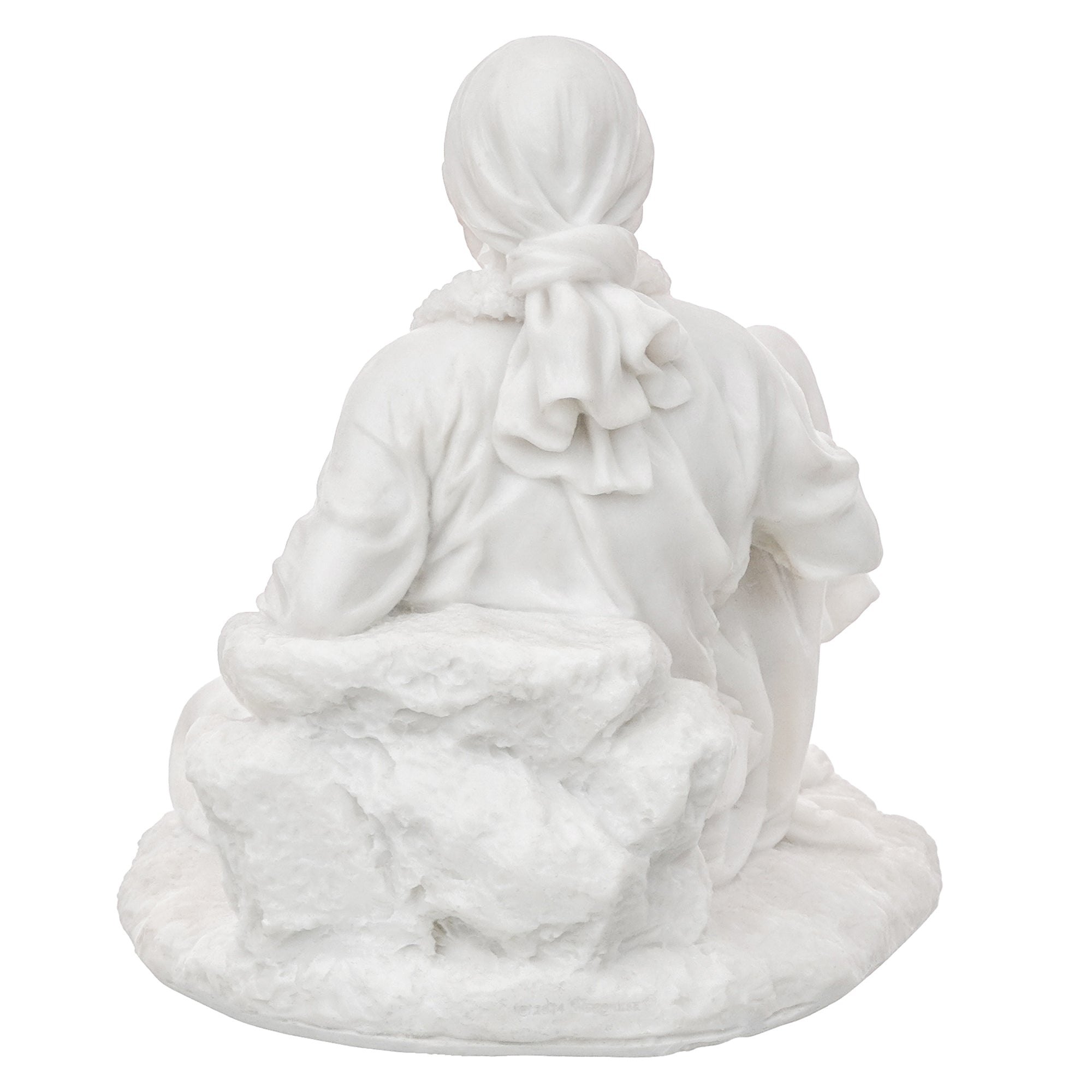 White Polyresin Sai Baba Sitting Statue 6