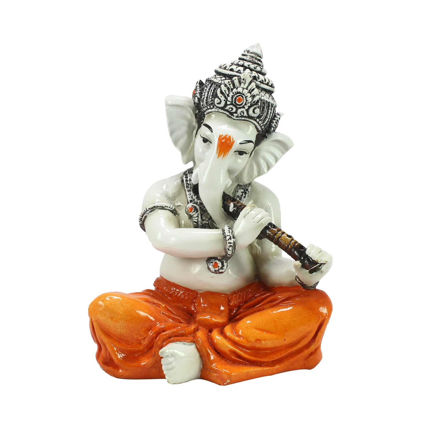 Lord Ganesha Idol Playing Flute Musical Instrument 1