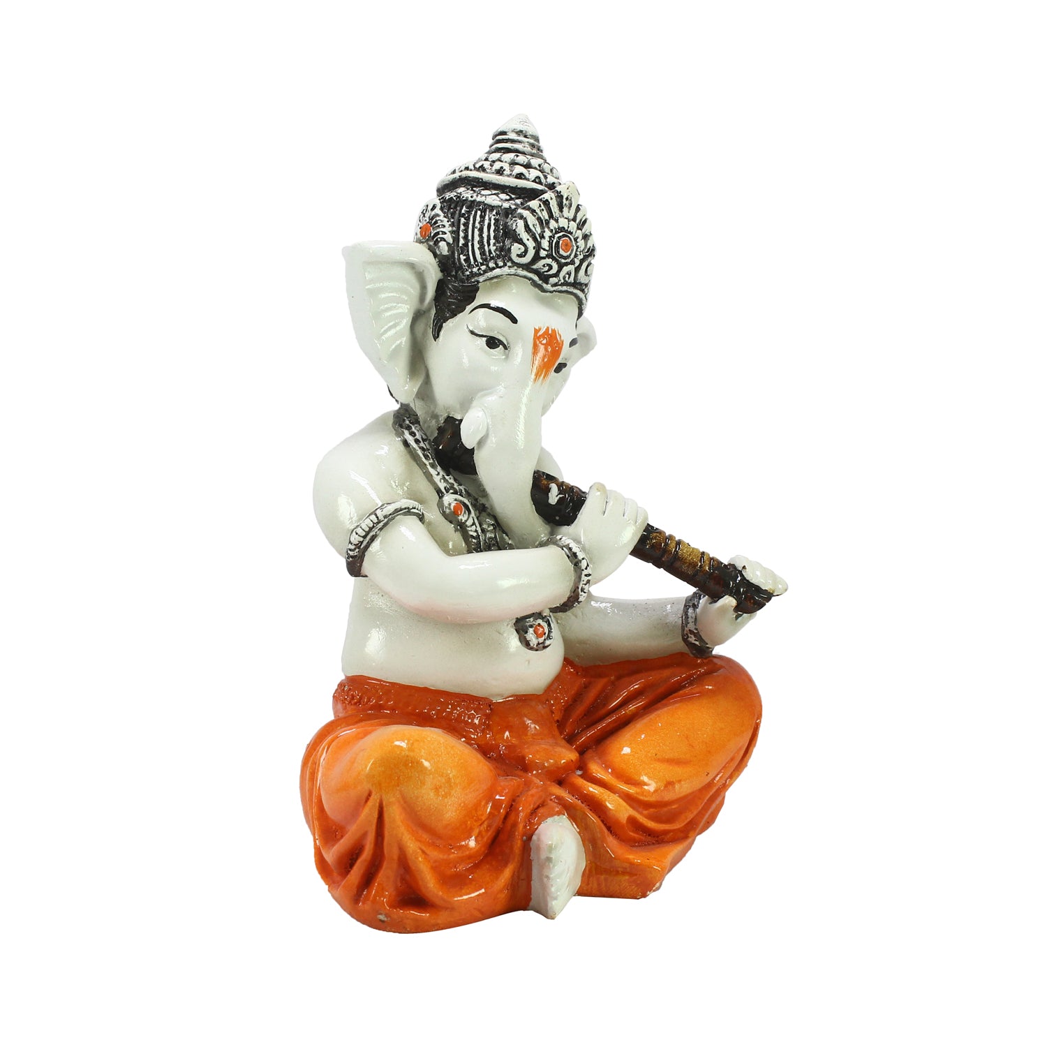 Lord Ganesha Idol Playing Flute Musical Instrument 3