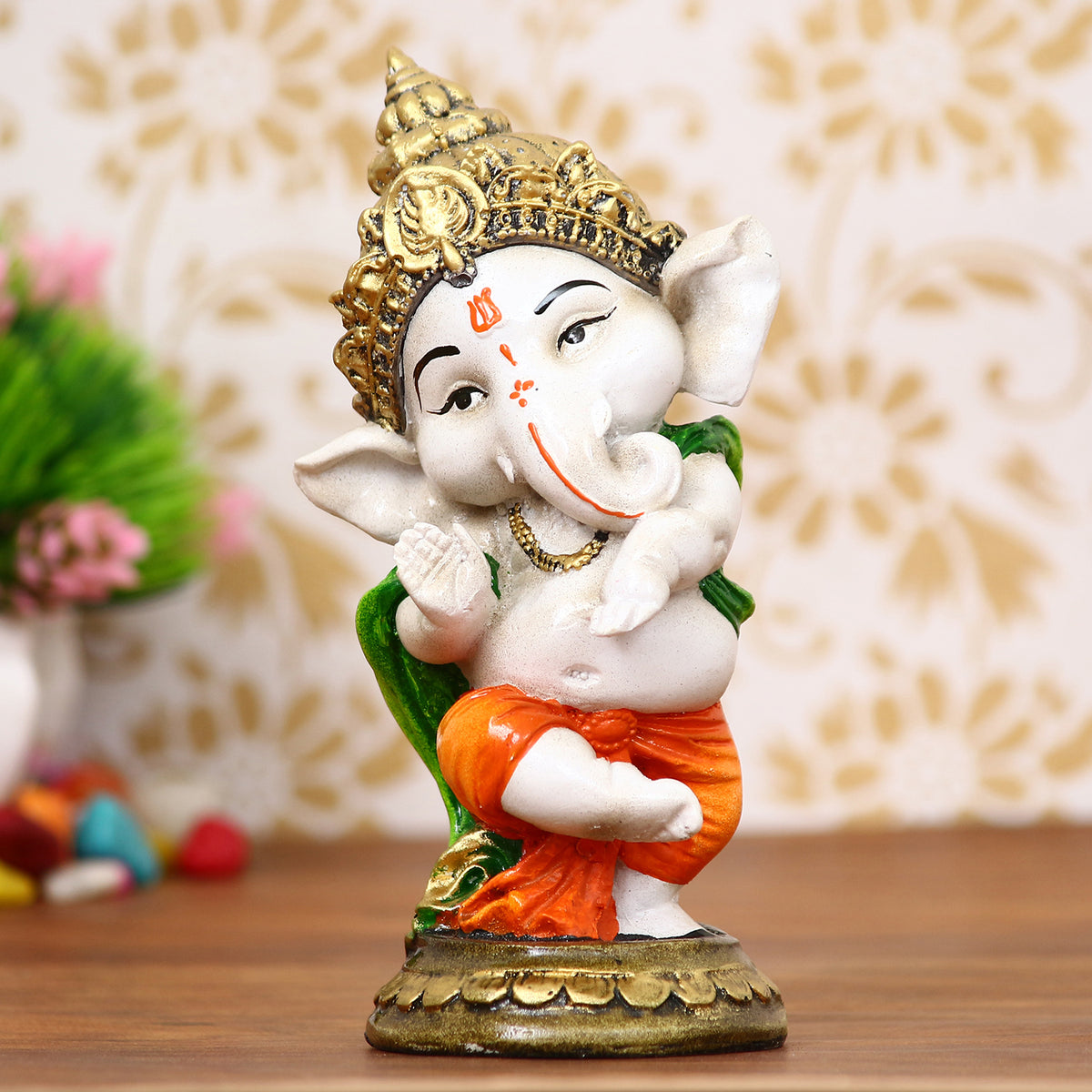 Dancing Ganesh Ji | Colorful Dancing Ganesha Idol Online - eCraftIndia ...