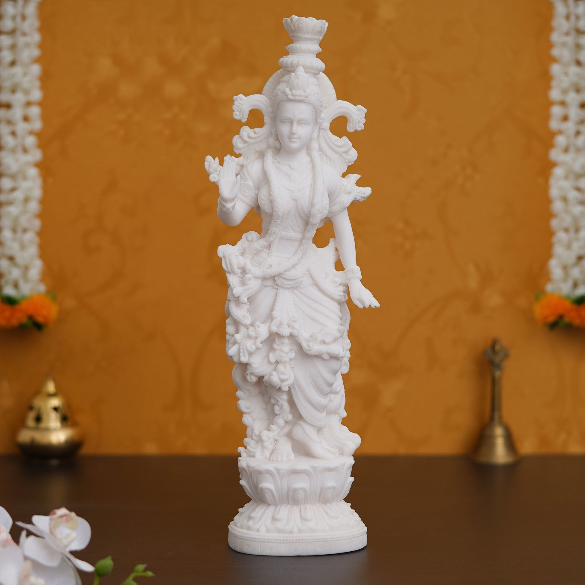 White Polyresin Radha Statue 1