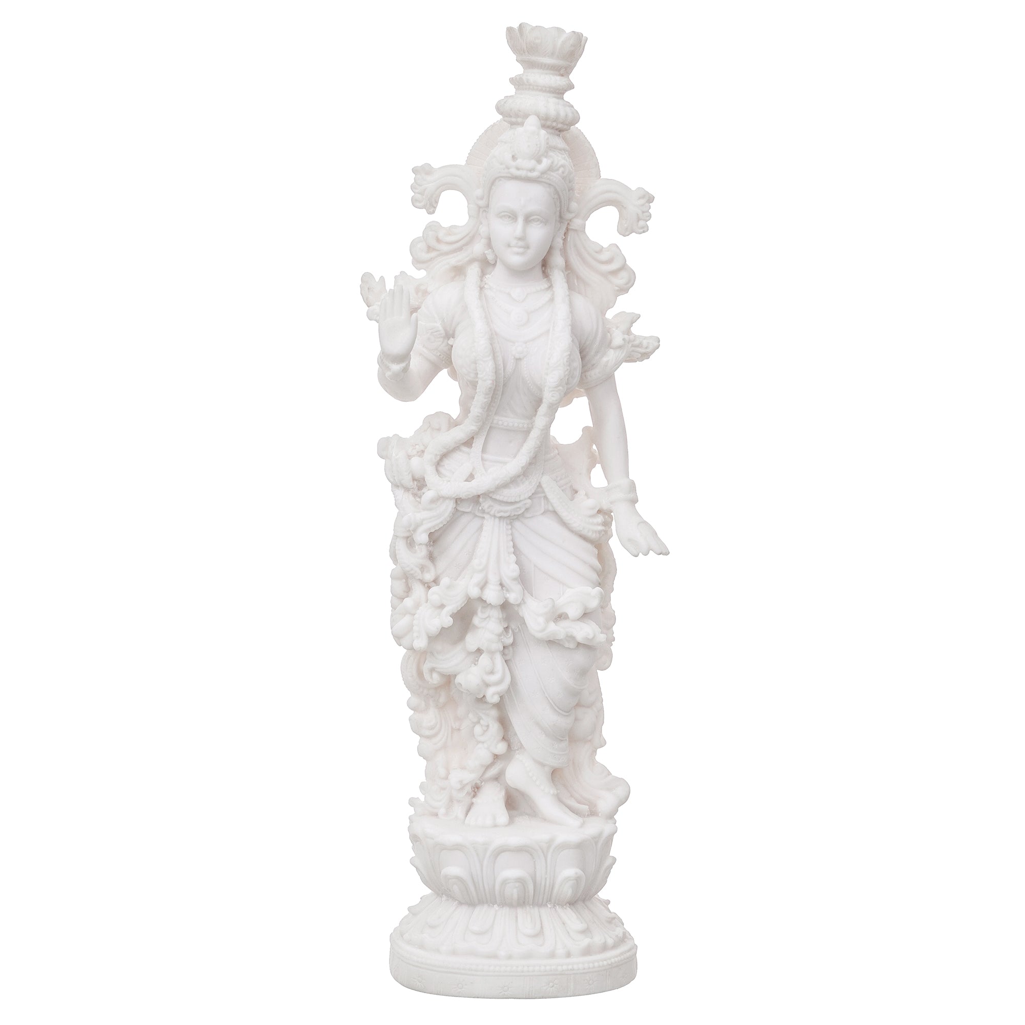 White Polyresin Radha Statue 2