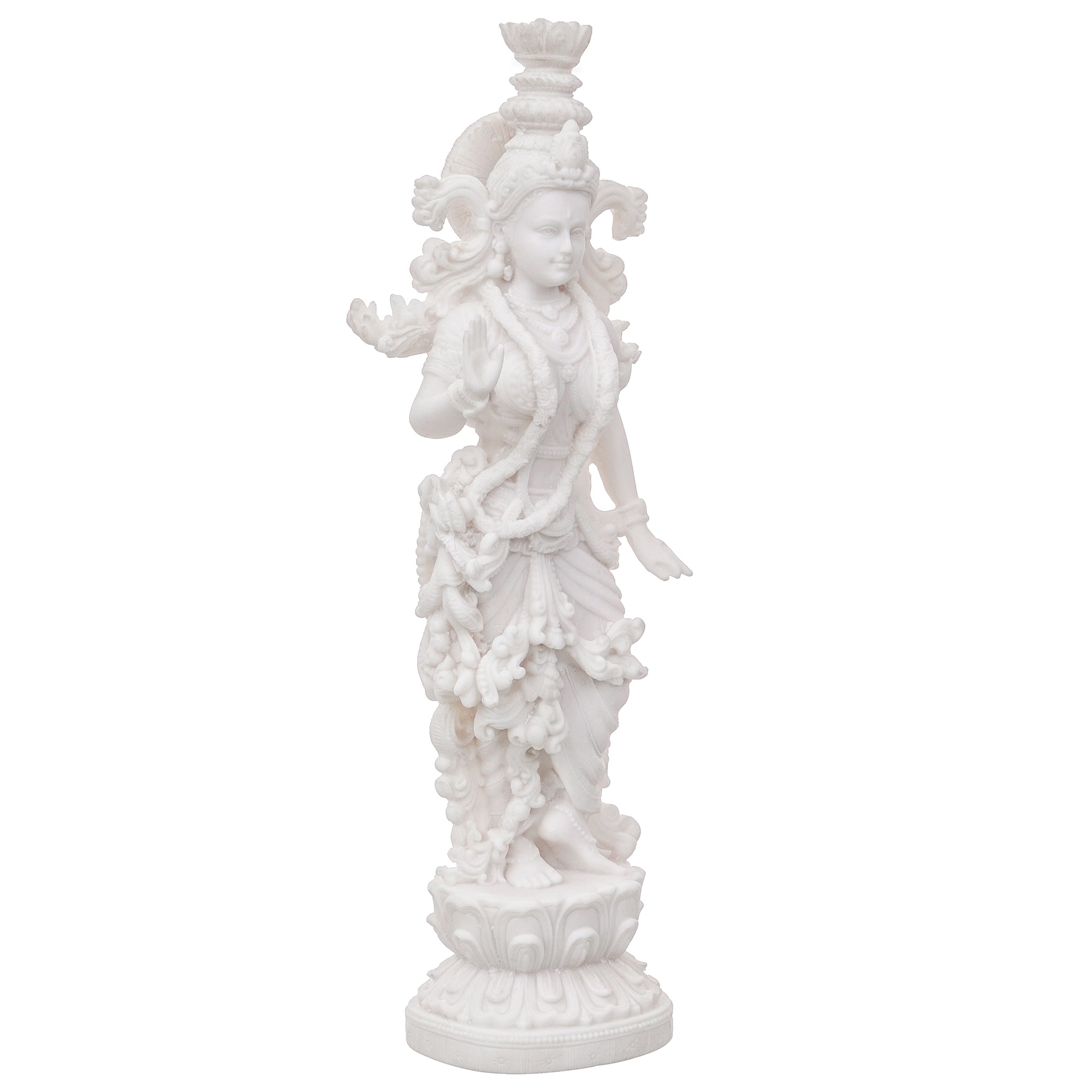 White Polyresin Radha Statue 4