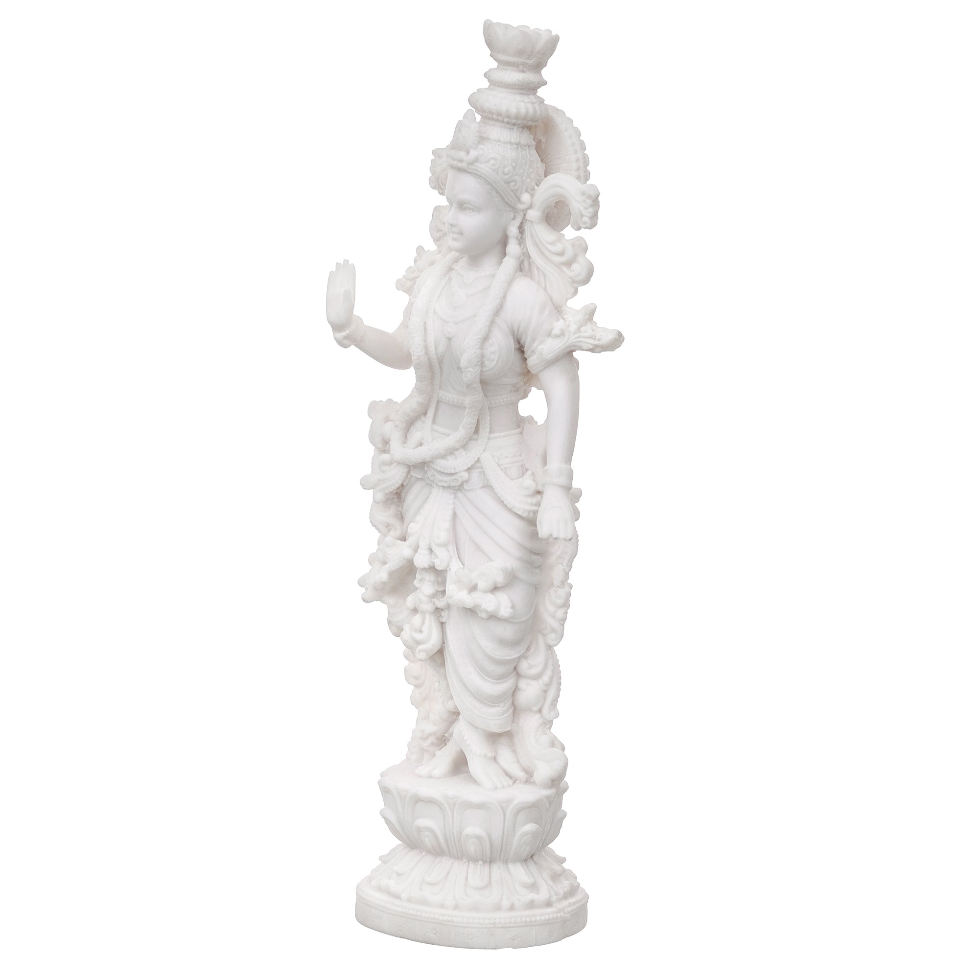 White Polyresin Radha Statue 5