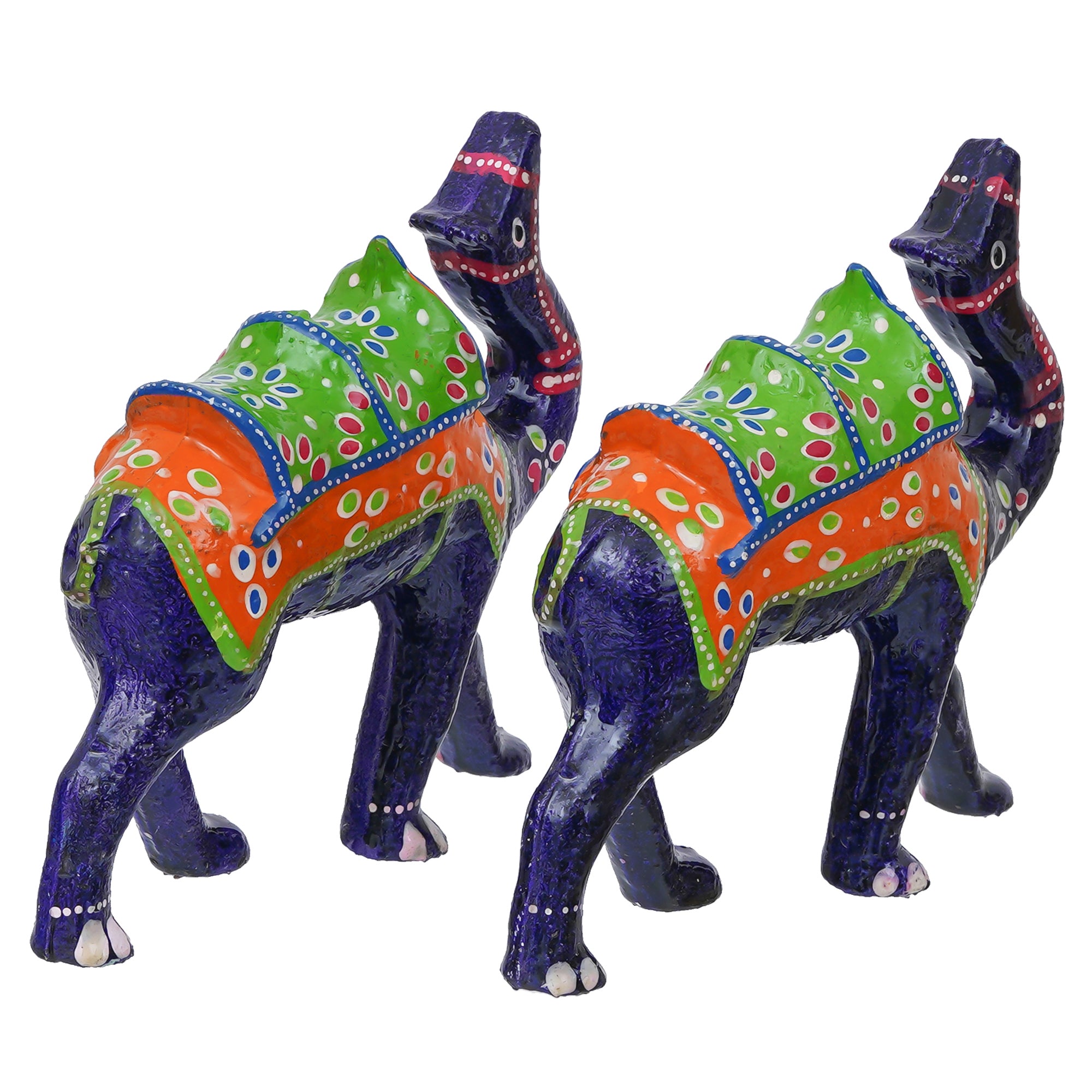 Set of 2 Decorative Camel Showpiece Animal Figurines - Multicolor 3