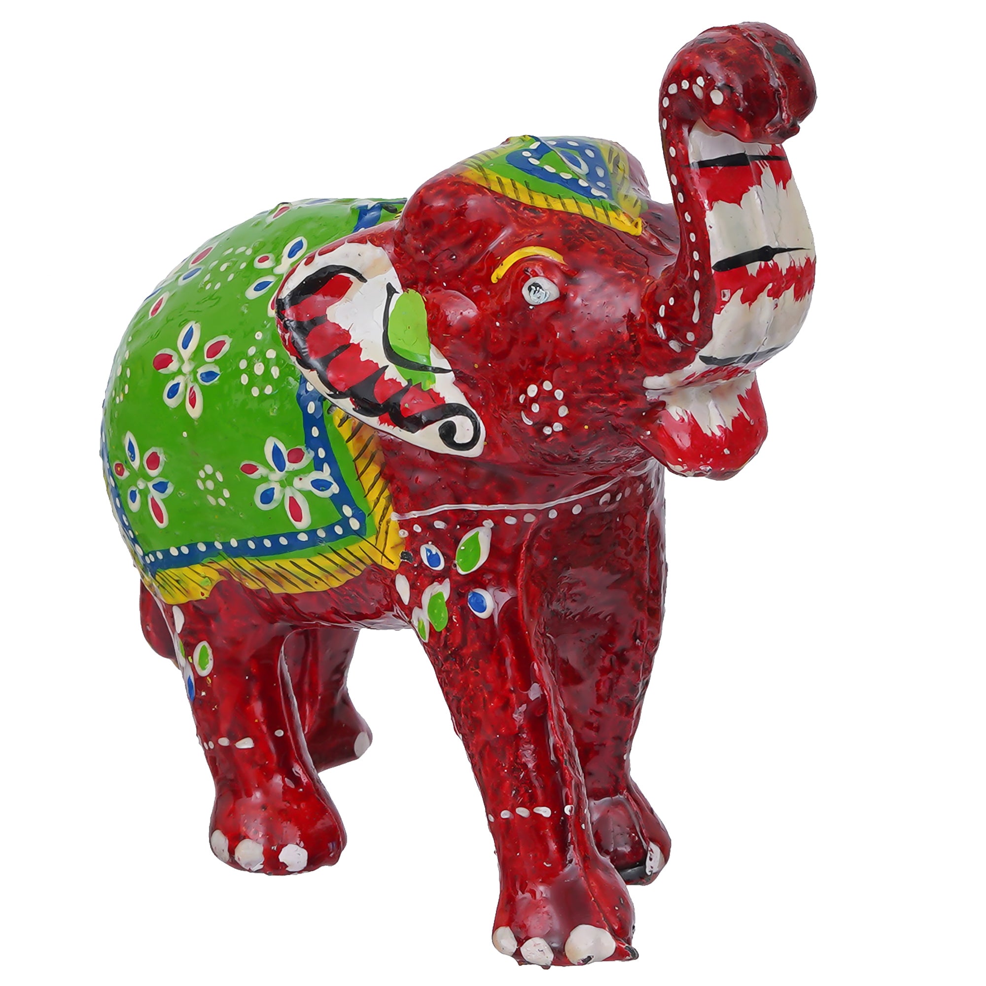 Set of 3 Decorative Elephant Showpiece Animal Figurines- Multicolor 1