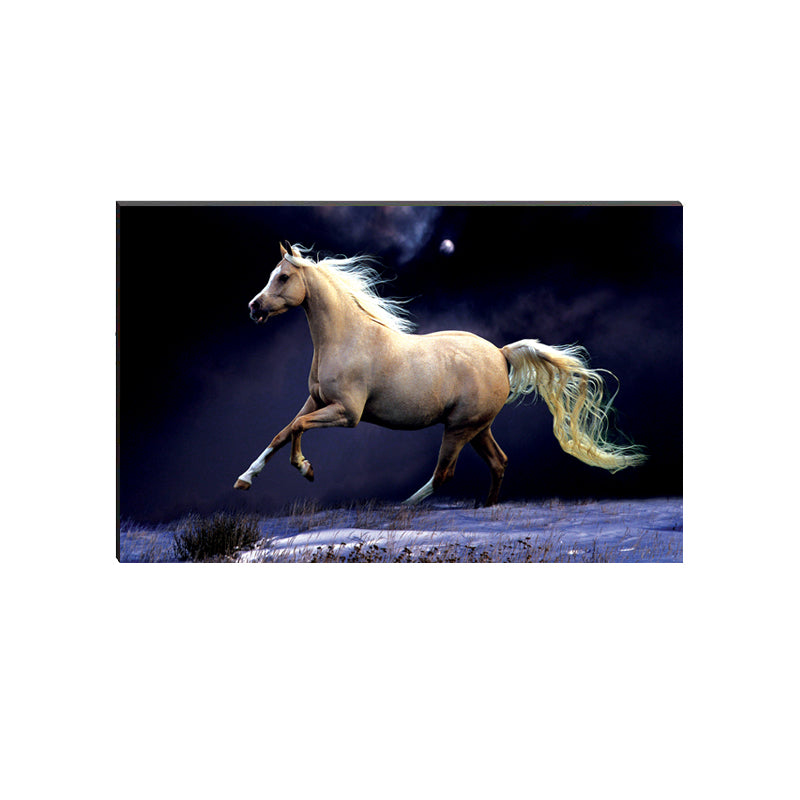 6MM MDF Running White Horse Satin Matt Texture UV Art Painting