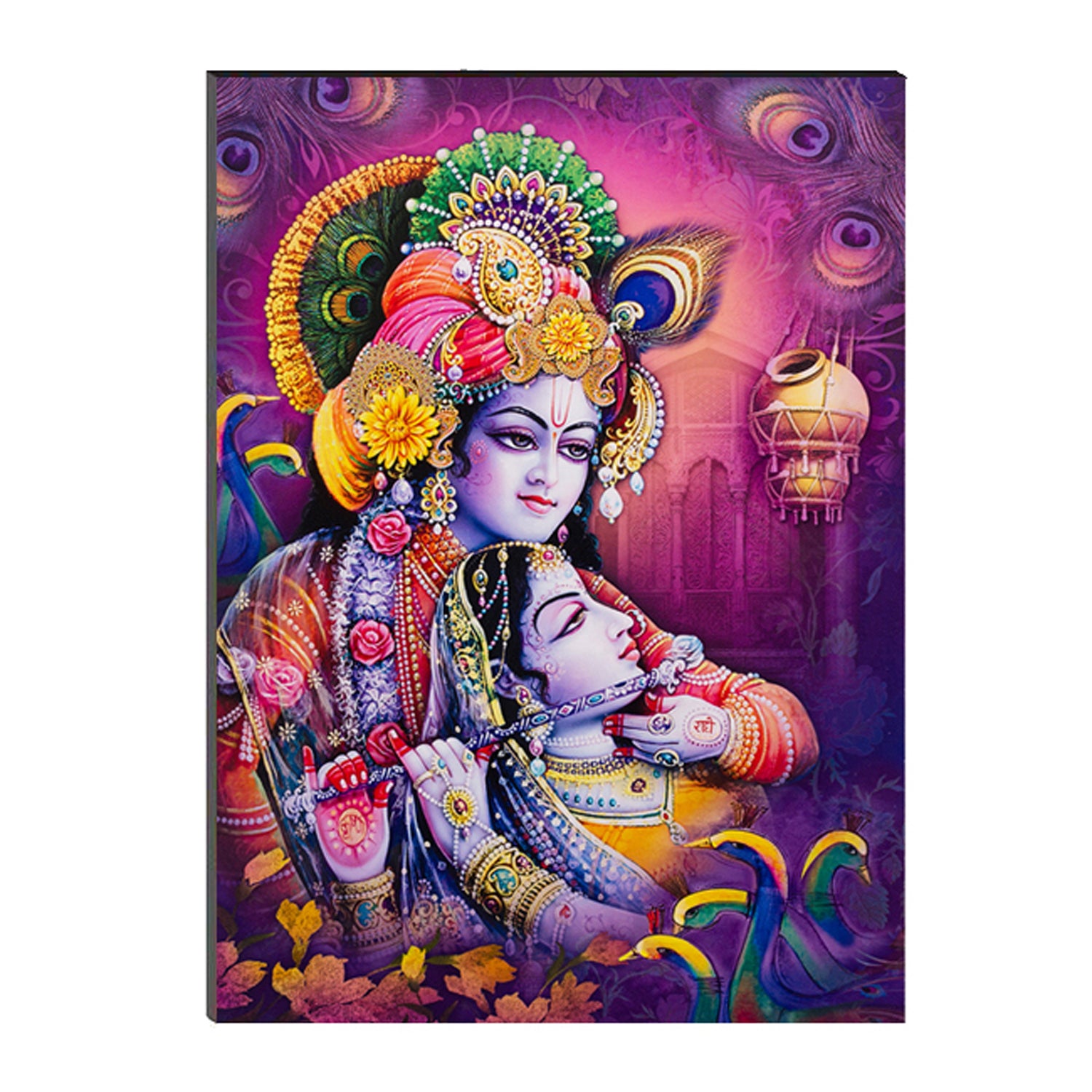 6MM MDF Radha Krishna Satin Matt Texture UV Art Painting