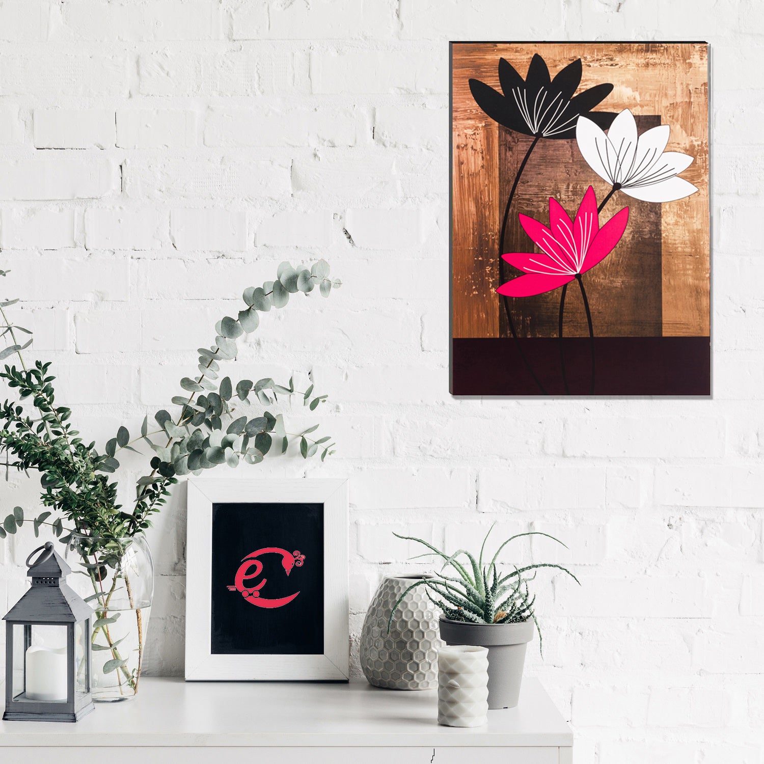 Beautiful Flowers Painting Digital Printed Floral Wall Art 1