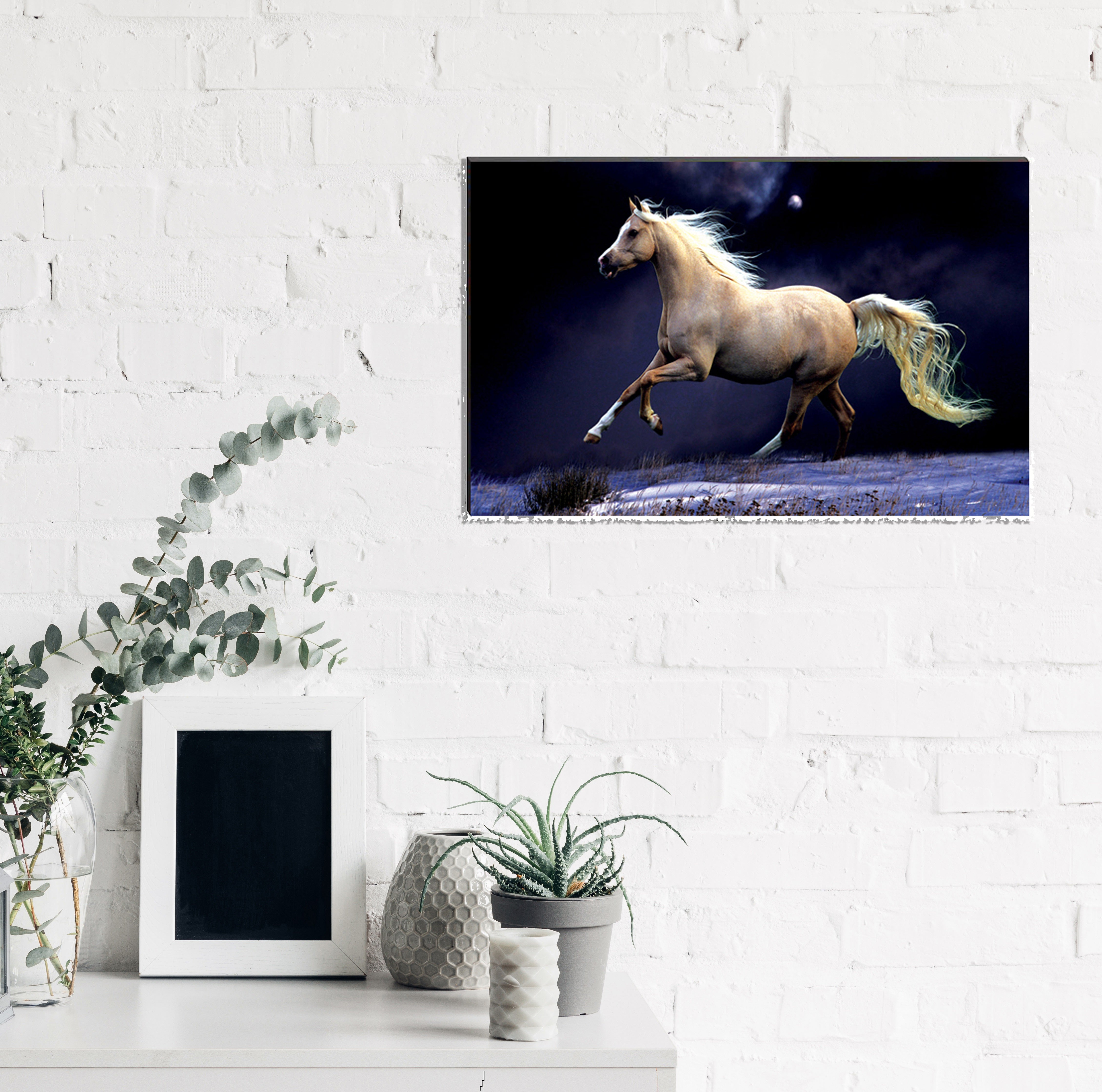 6MM MDF Running Horse Satin Matt Texture UV Art Painting 1