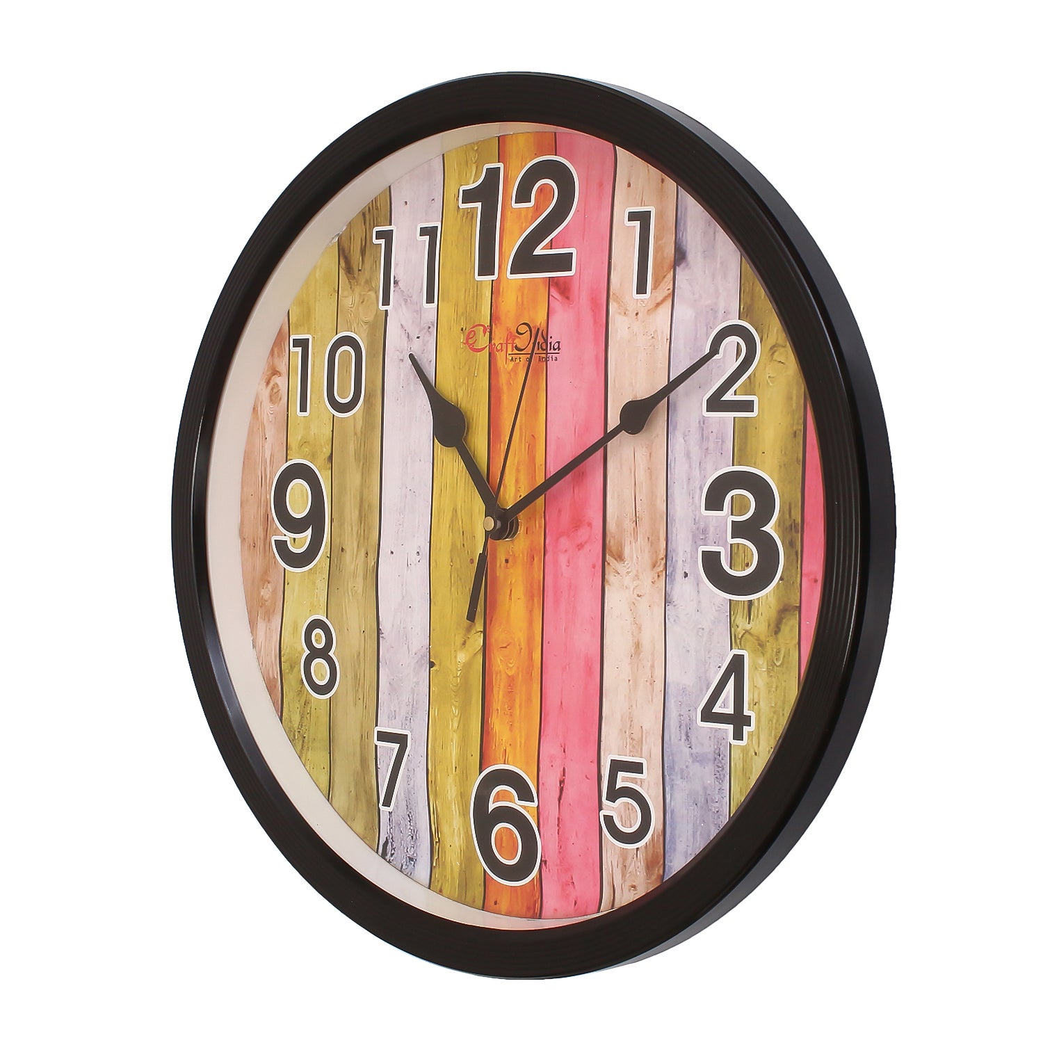 Designer Round Analog Black Wall Clock 4