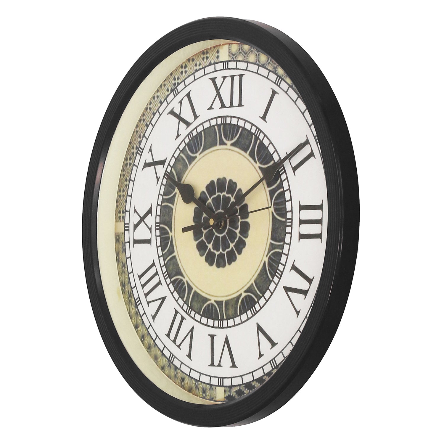 Designer Round Analog Black Wall Clock 4