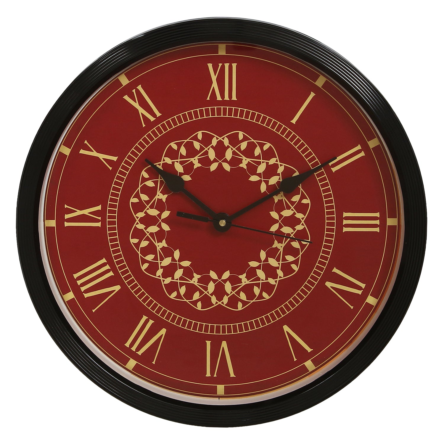 Designer Round Analog Black Wall Clock