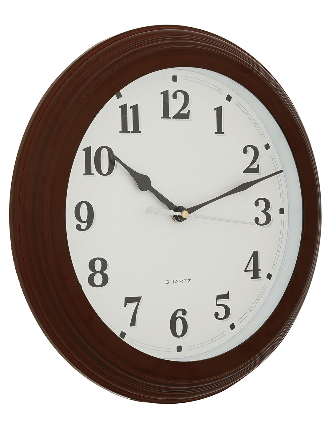 Amazing Rosewood Color Round Shape Analog Wooden Wall Clock (30*30*4 cm) 3
