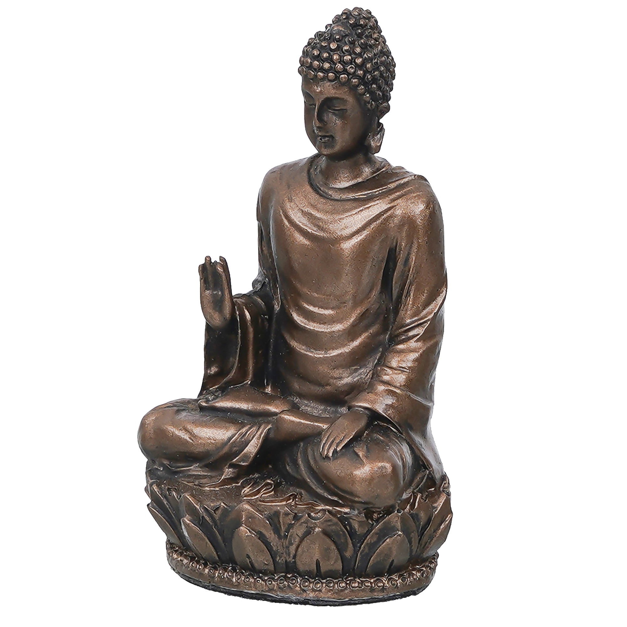 Cold Cast Bronze Resin Meditating Lord Buddha Statue 3