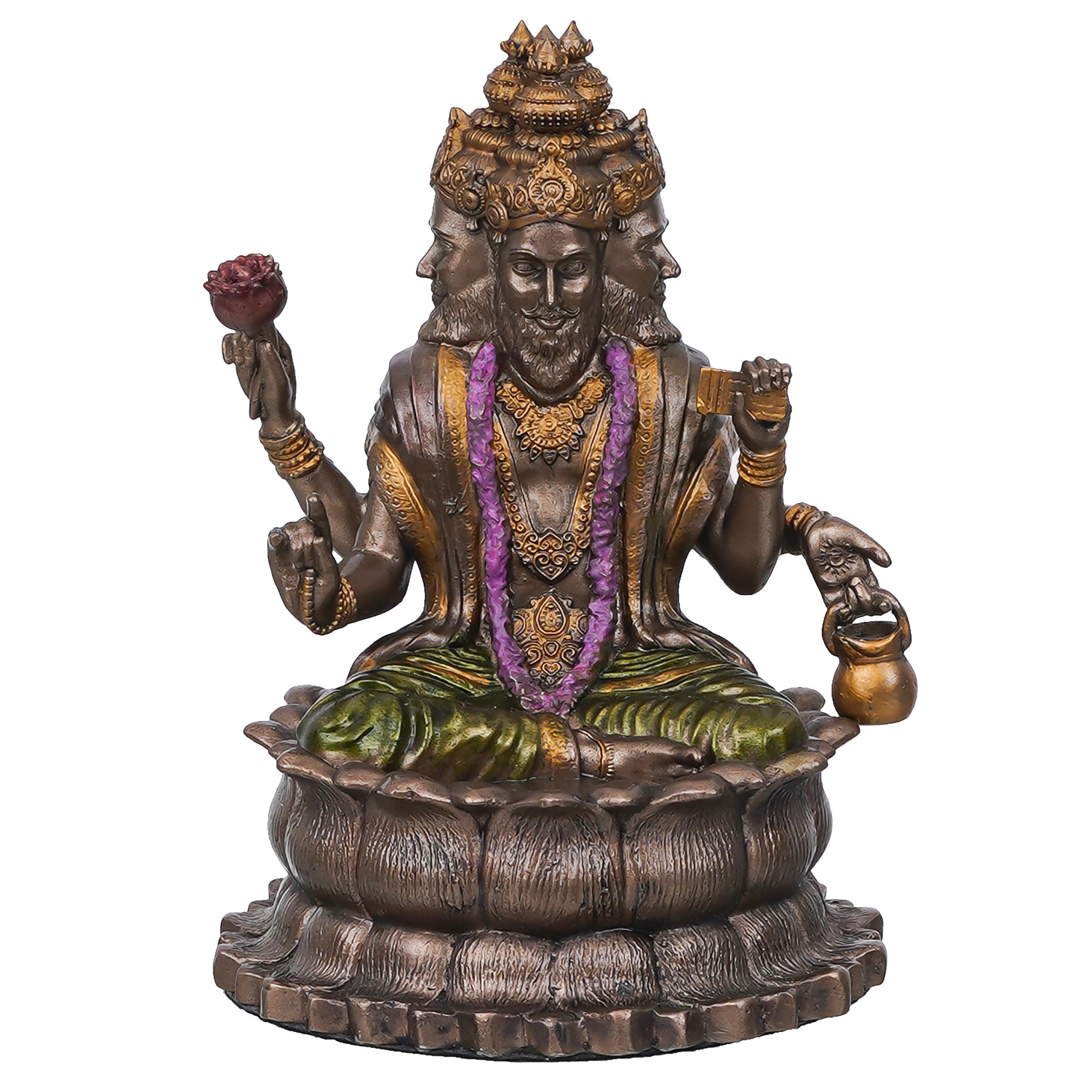 Cold Cast Bronze Resin Sitting Sai Baba Statue 1