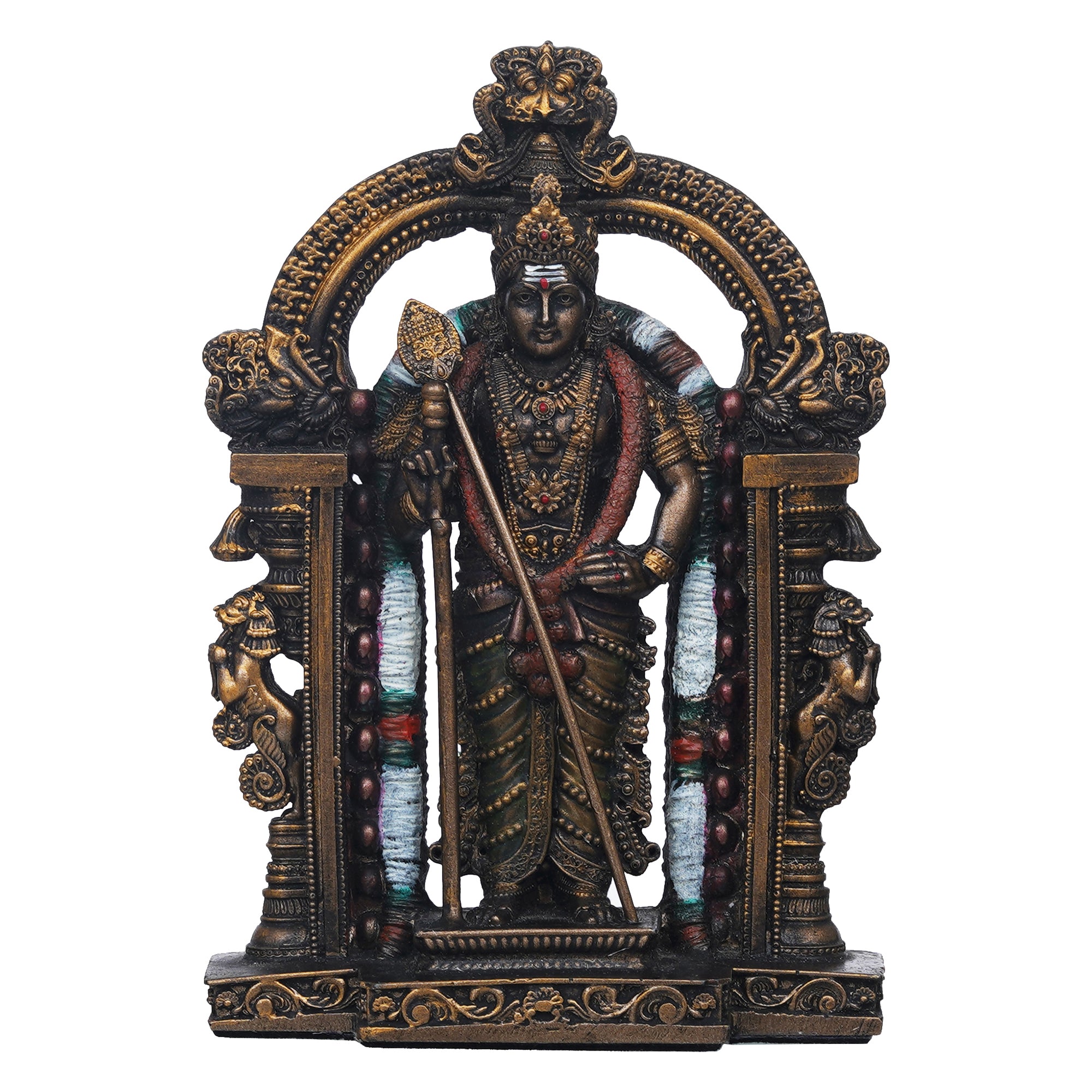 eCraftIndia Polyresin Handcrafted Rustic Lord kartikeya Statue 2