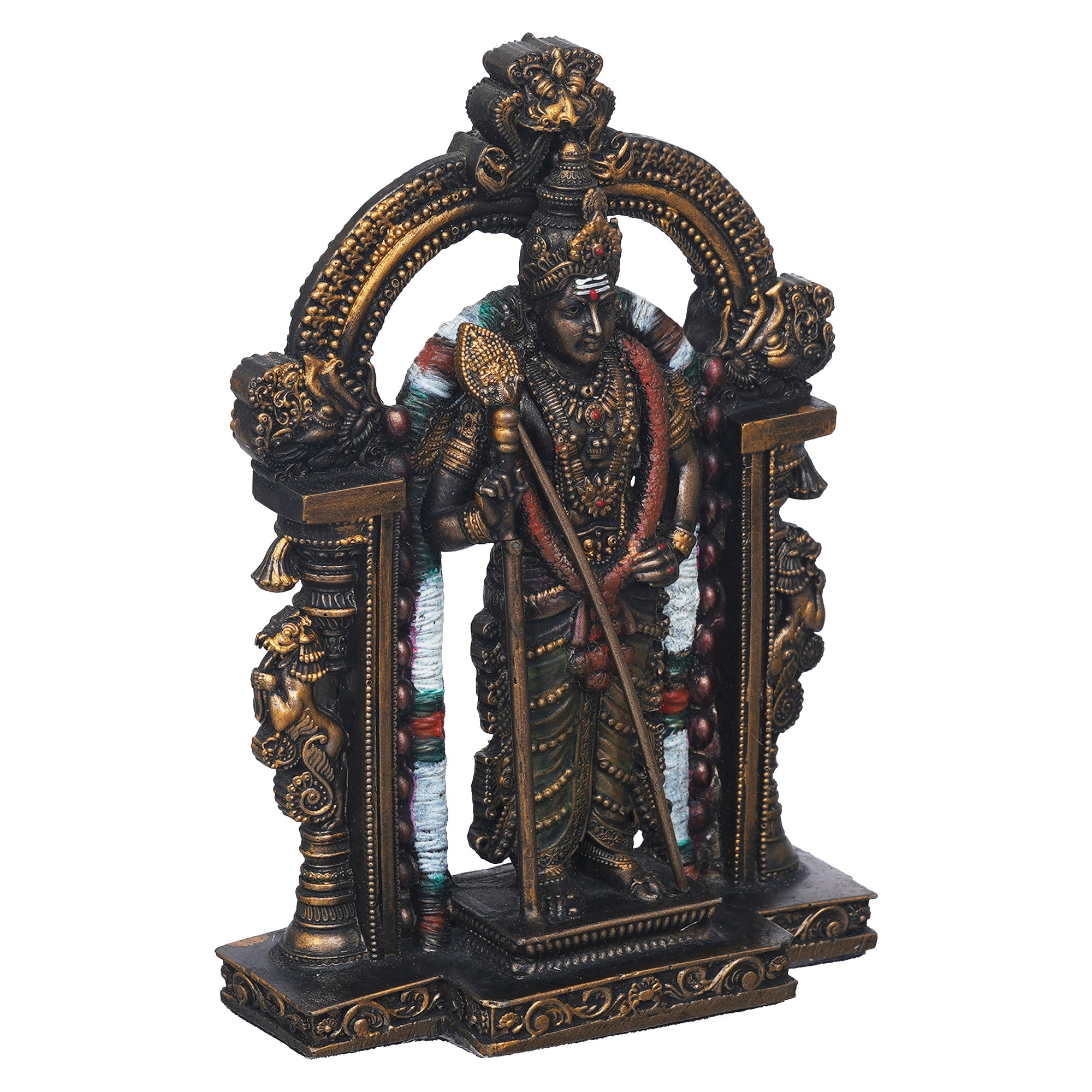 eCraftIndia Polyresin Handcrafted Rustic Lord kartikeya Statue 6