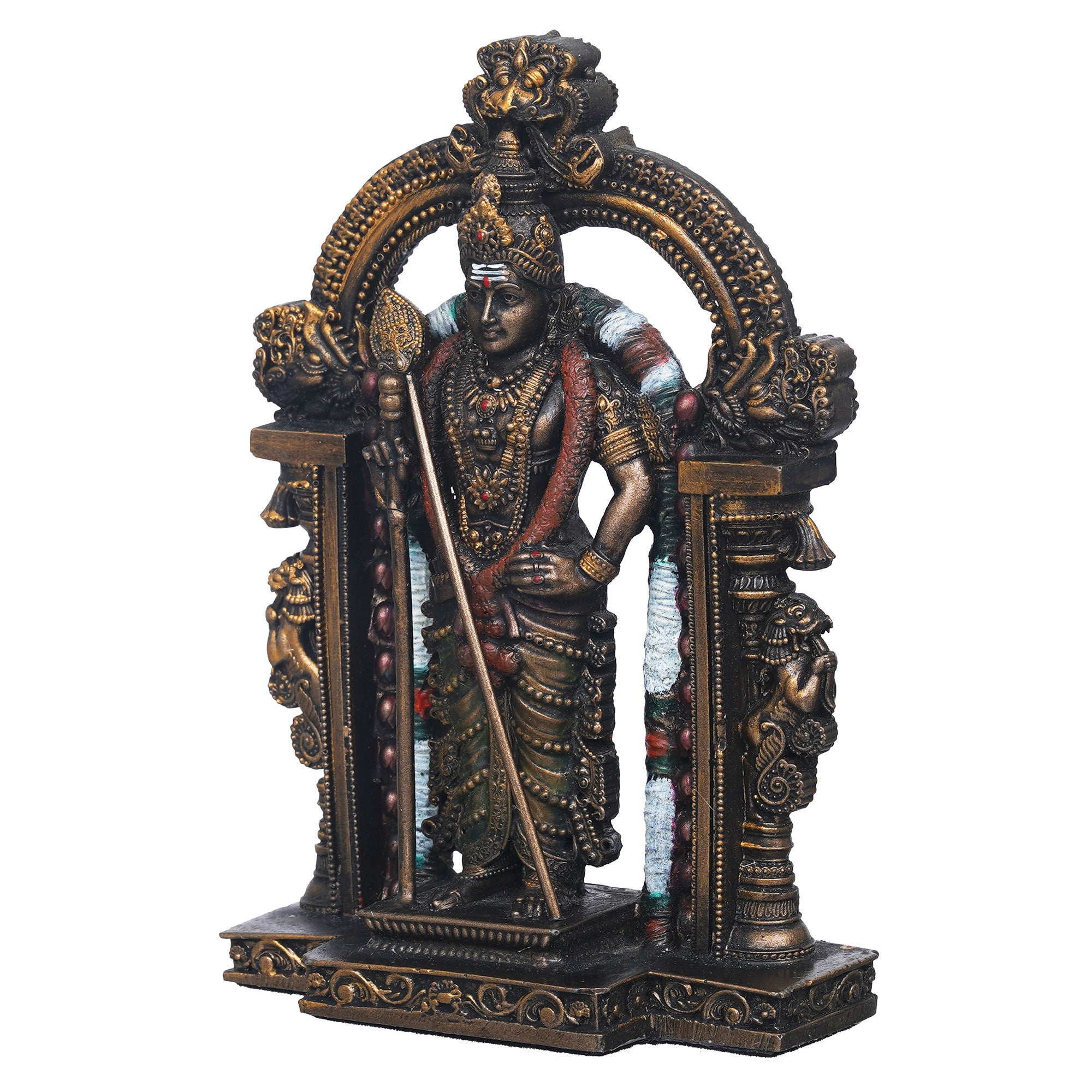 eCraftIndia Polyresin Handcrafted Rustic Lord kartikeya Statue 7