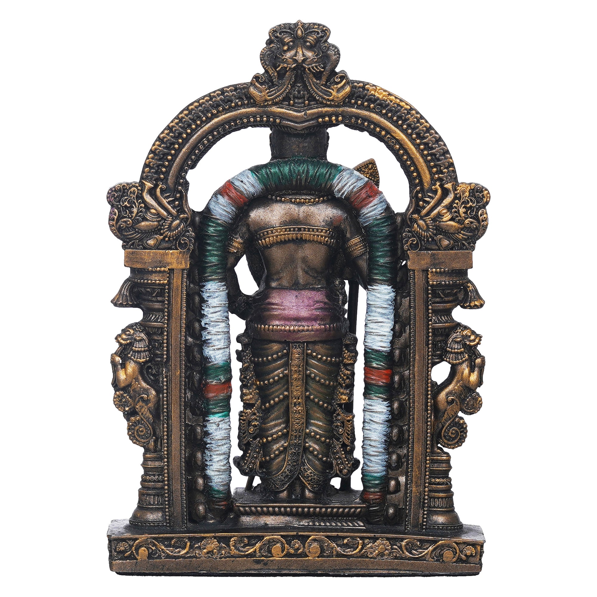 eCraftIndia Polyresin Handcrafted Rustic Lord kartikeya Statue 8