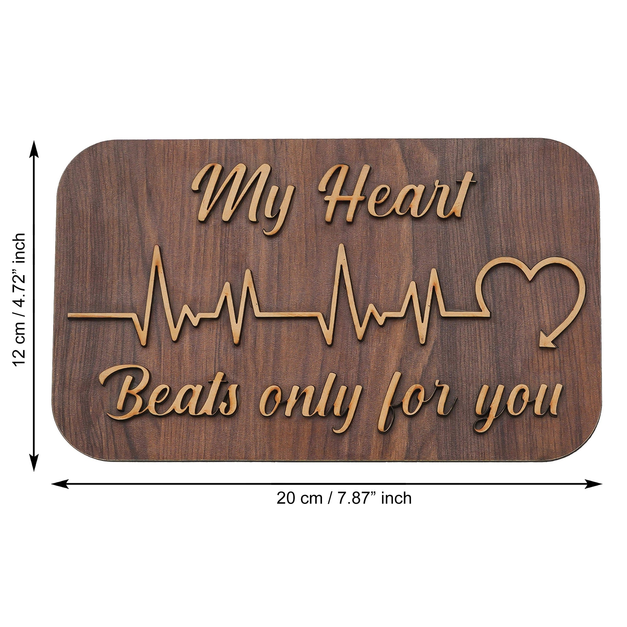 "My Heart Beats Only For You" Showpiece & Black Ice Air Freshener 3