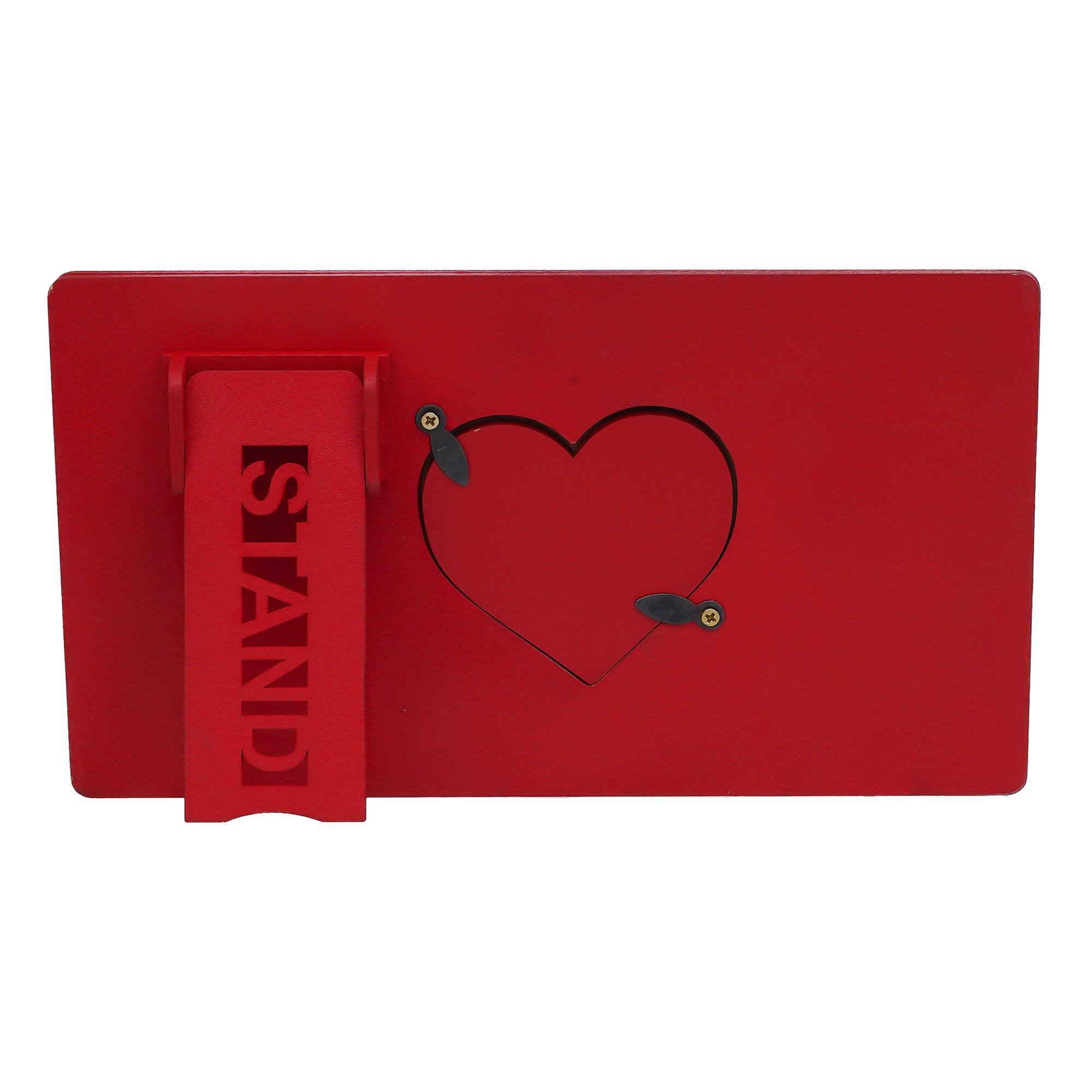 "Love" Valentine Wooden Photo Frame With Red Stand 6