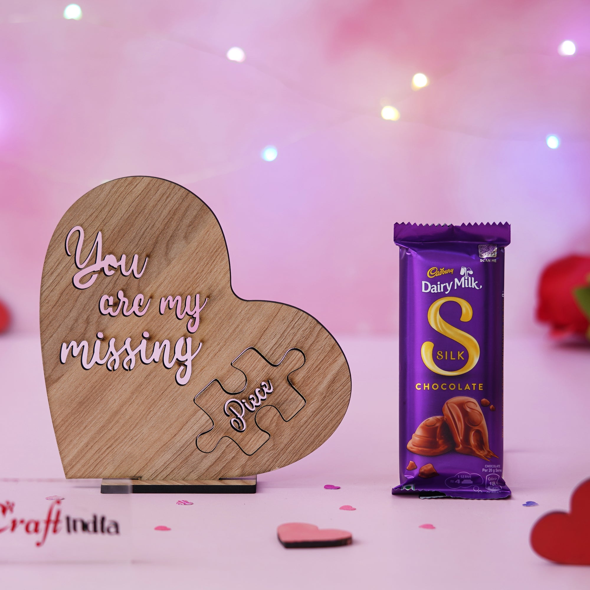 "You Are My Missing Piece" Showpiece & Cadbury Dairy Milk Chocolate 1