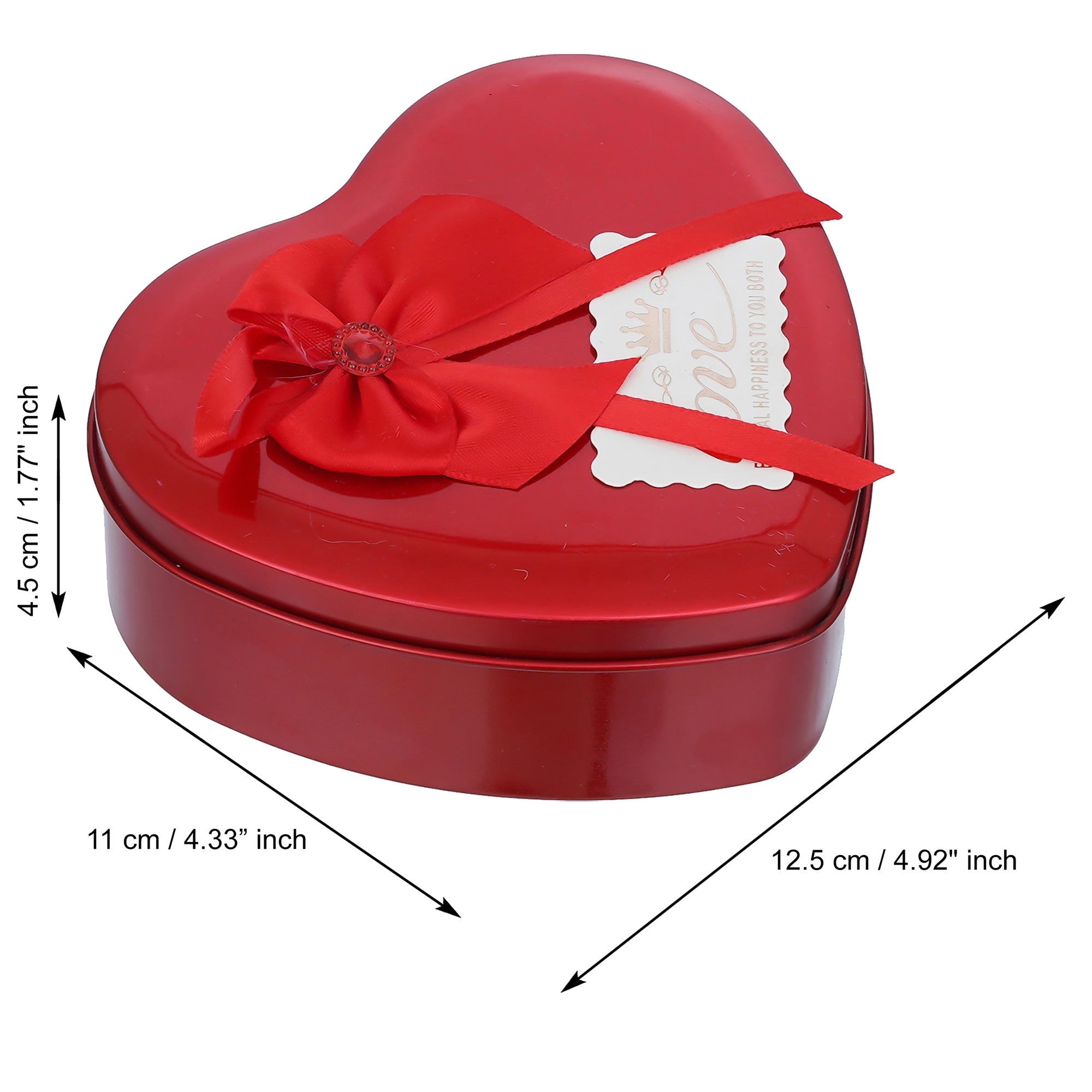 Heart Shaped Valentine Gift Box Set with White Teddy and Red Flowers 3