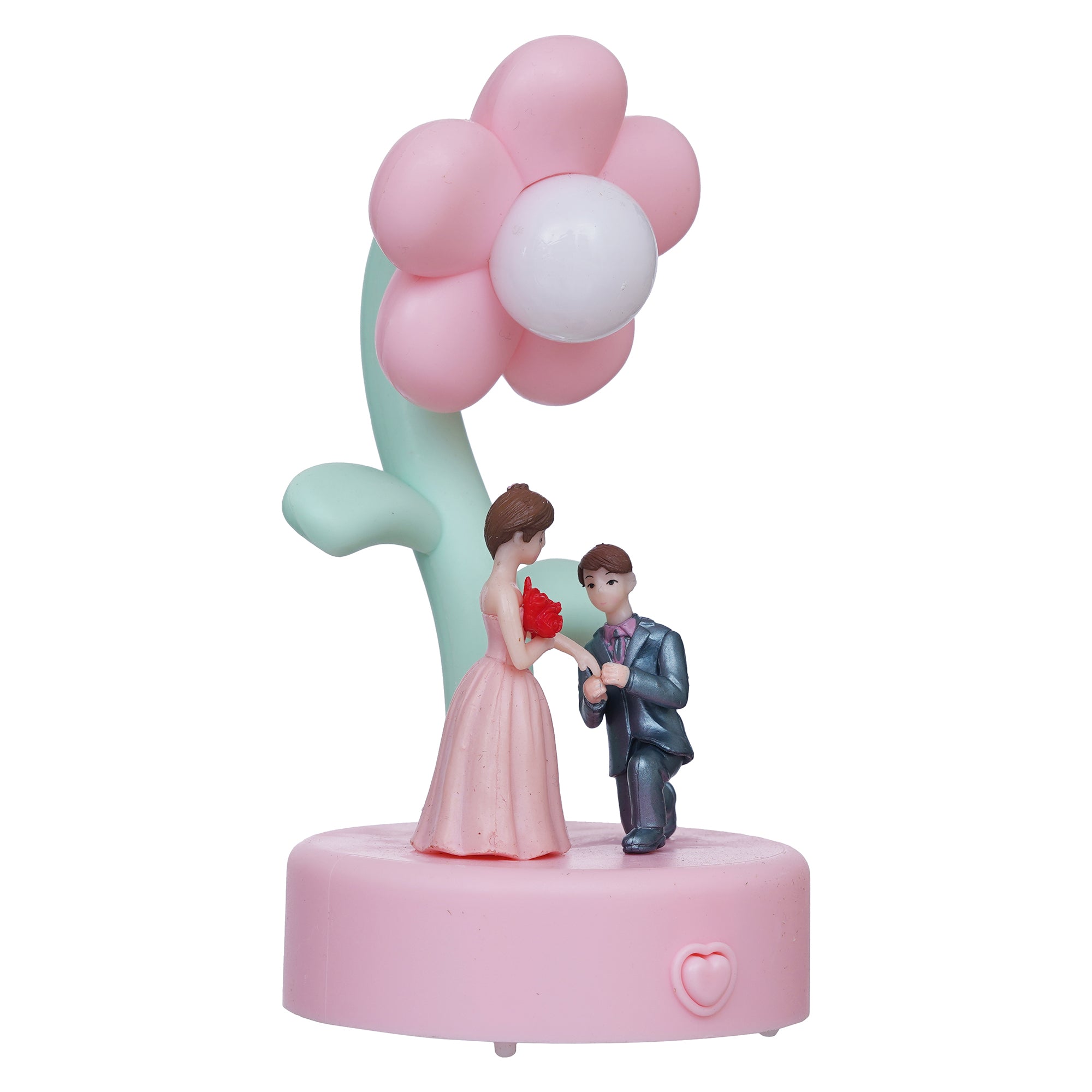 eCraftIndia Miniature Lovely Couple Statue with Flower Table Lamp 6