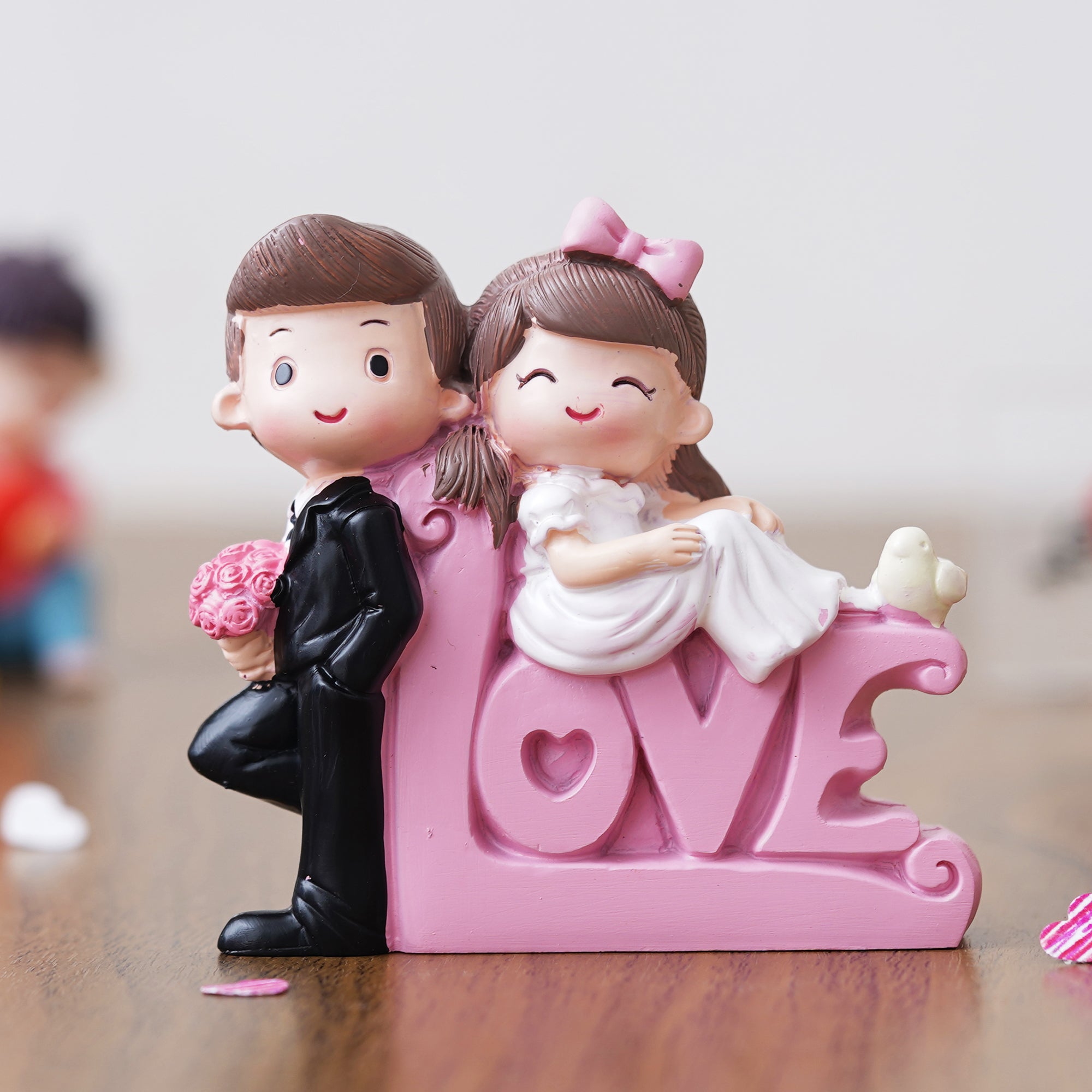 eCraftIndia Cute Couple Love Decorative Showpiece - Valentine's Day Gifts 4