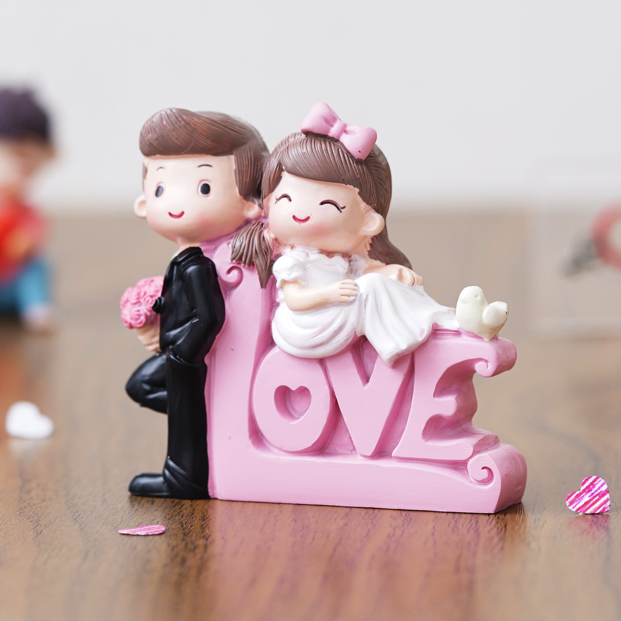 eCraftIndia Cute Couple Love Decorative Showpiece - Valentine's Day Gifts 5