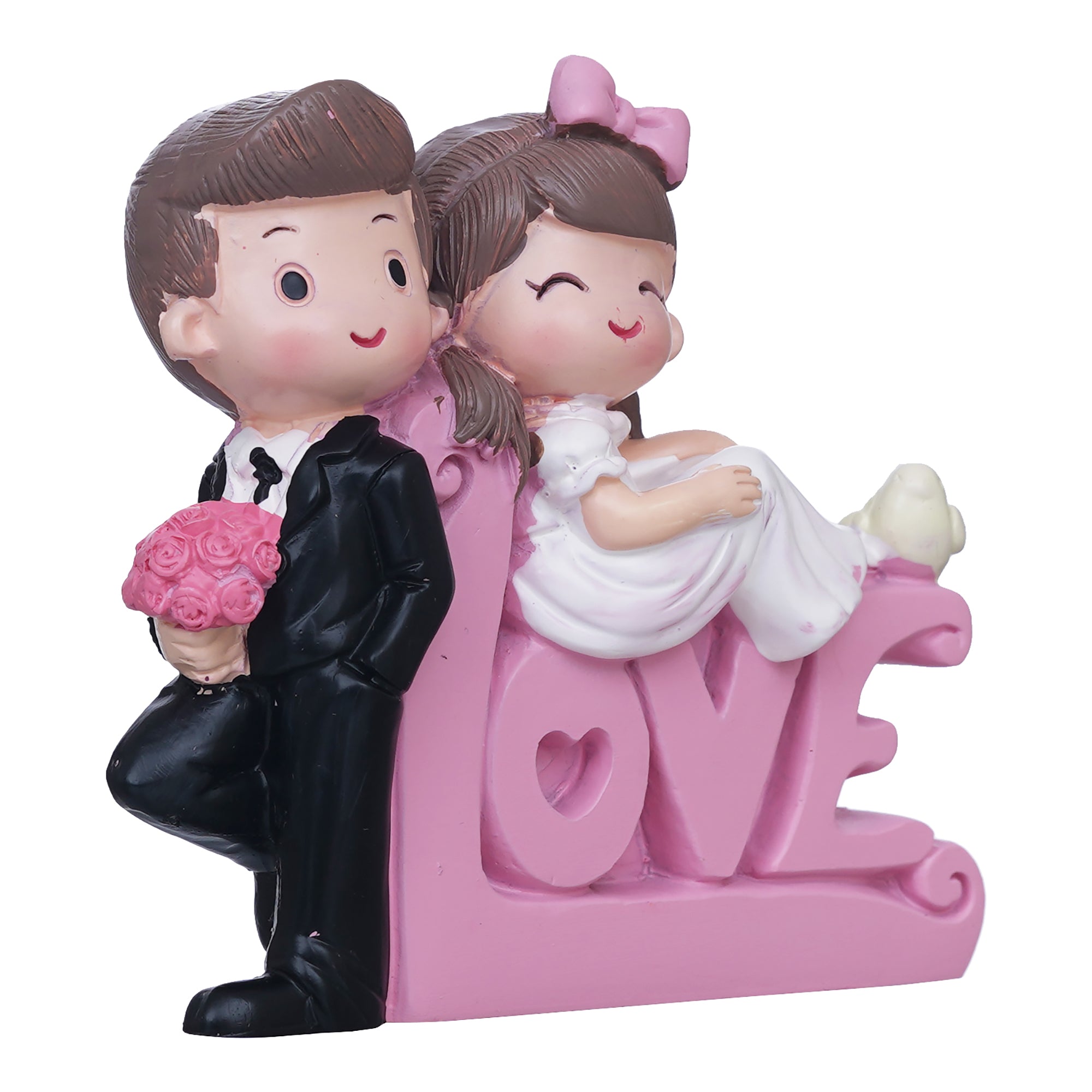 eCraftIndia Cute Couple Love Decorative Showpiece - Valentine's Day Gifts 6