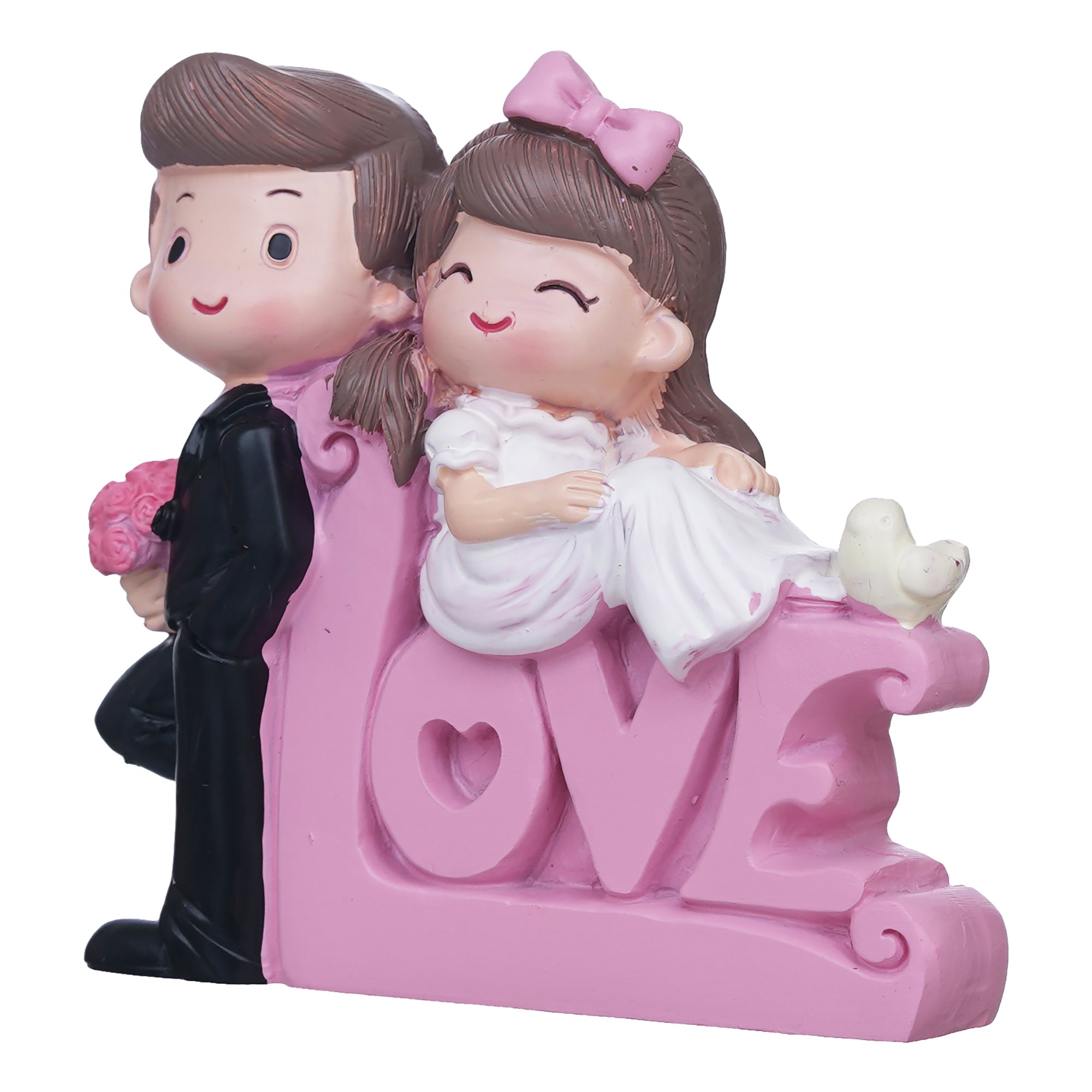 eCraftIndia Cute Couple Love Decorative Showpiece - Valentine's Day Gifts 7