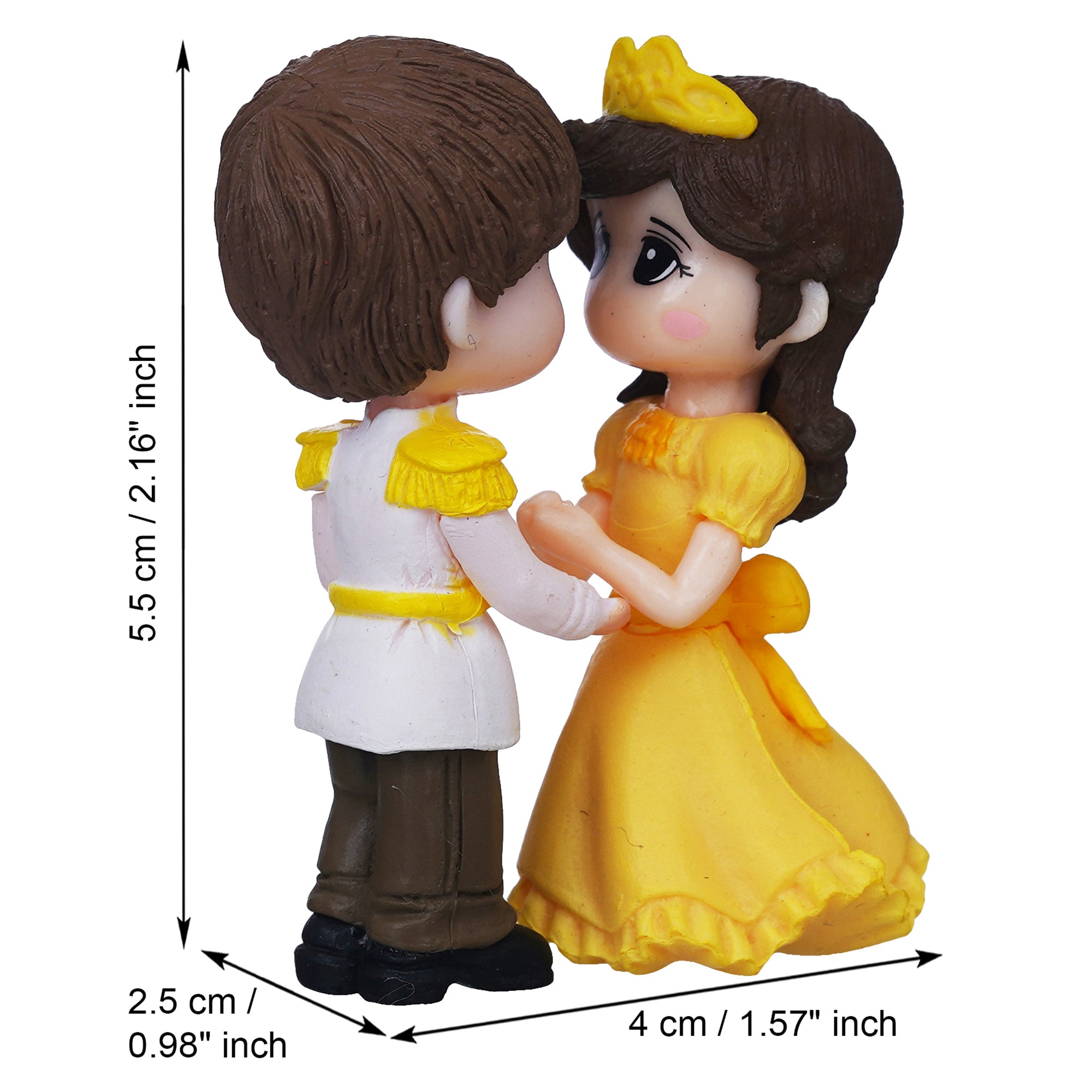 eCraftIndia Prince and Princess Couple Statue Valentine's Day Showpiece 3