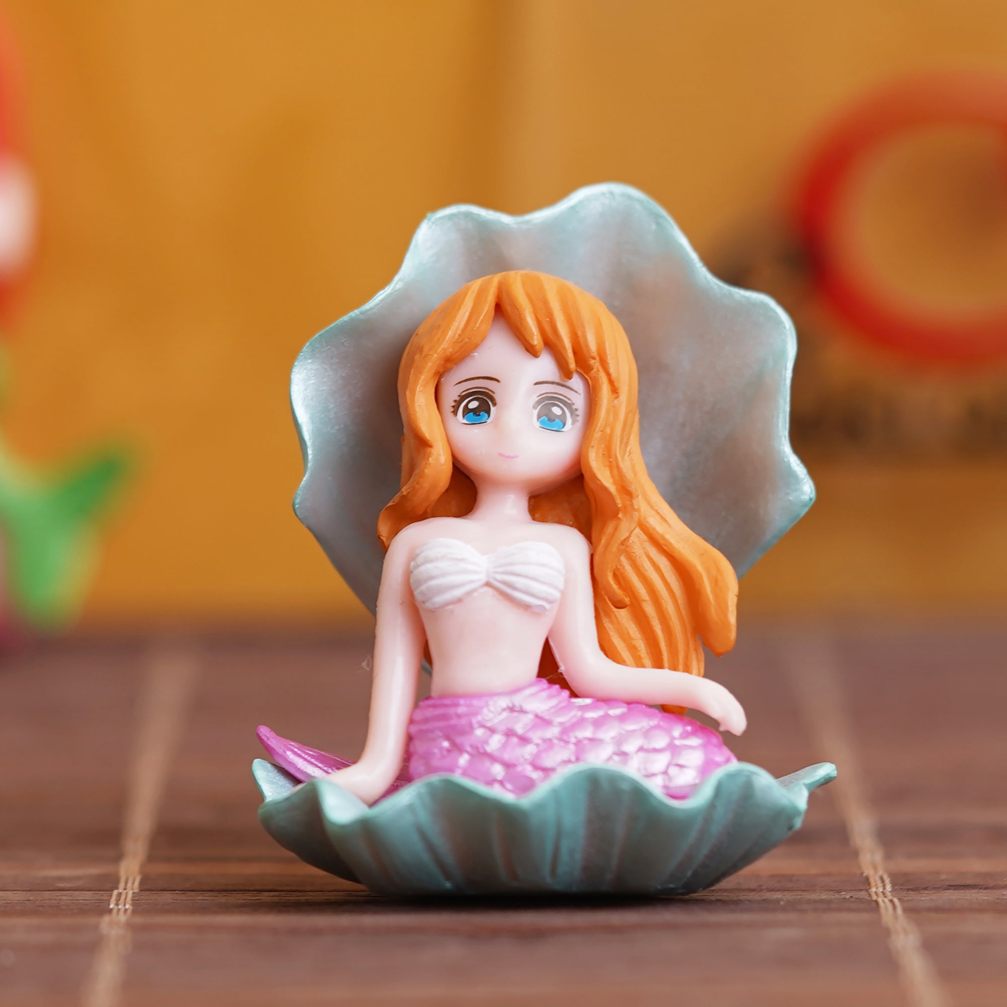 eCraftIndia Little Mermaid Doll Statue in The Seashell Decorative Showpiece