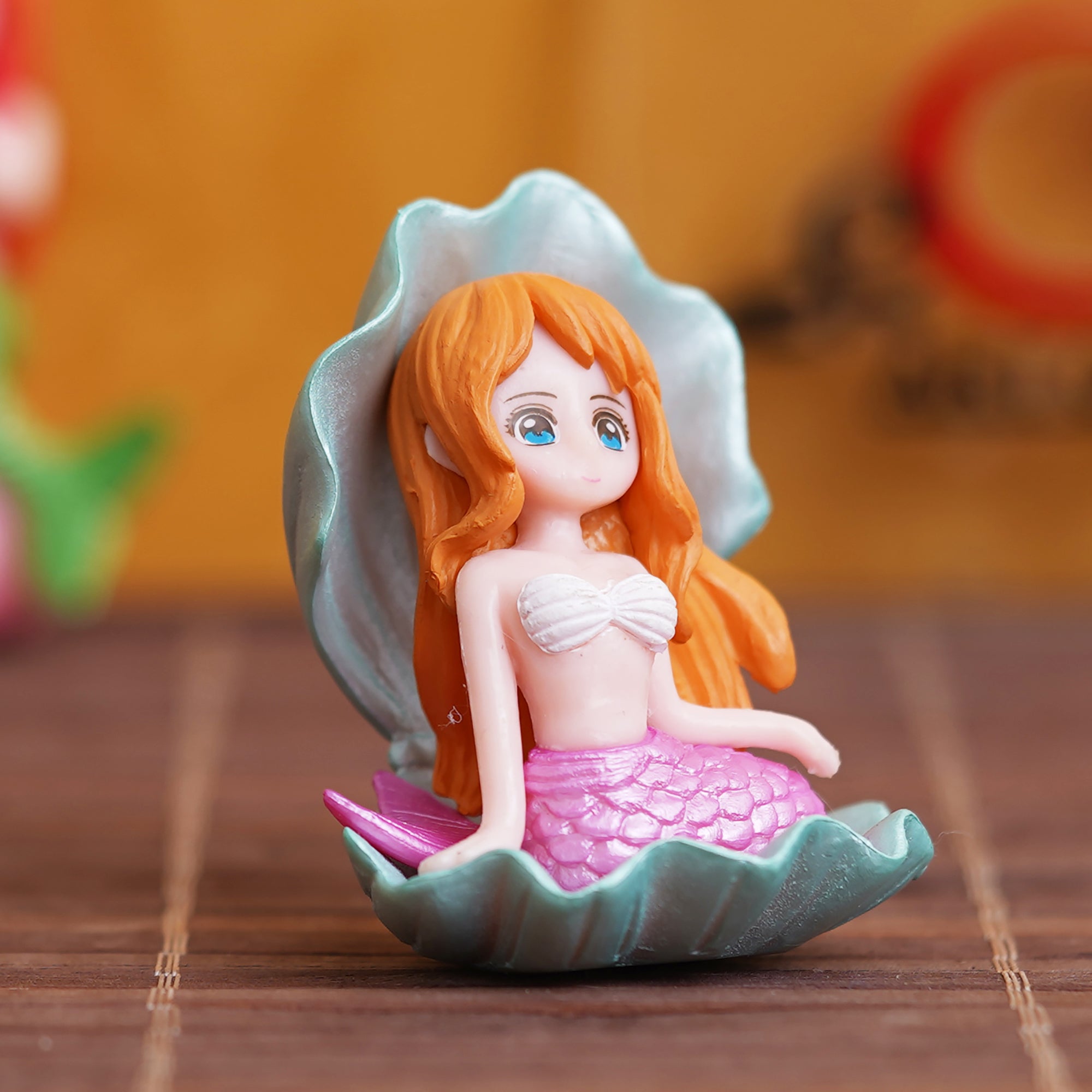 eCraftIndia Little Mermaid Doll Statue in The Seashell Decorative Showpiece 1