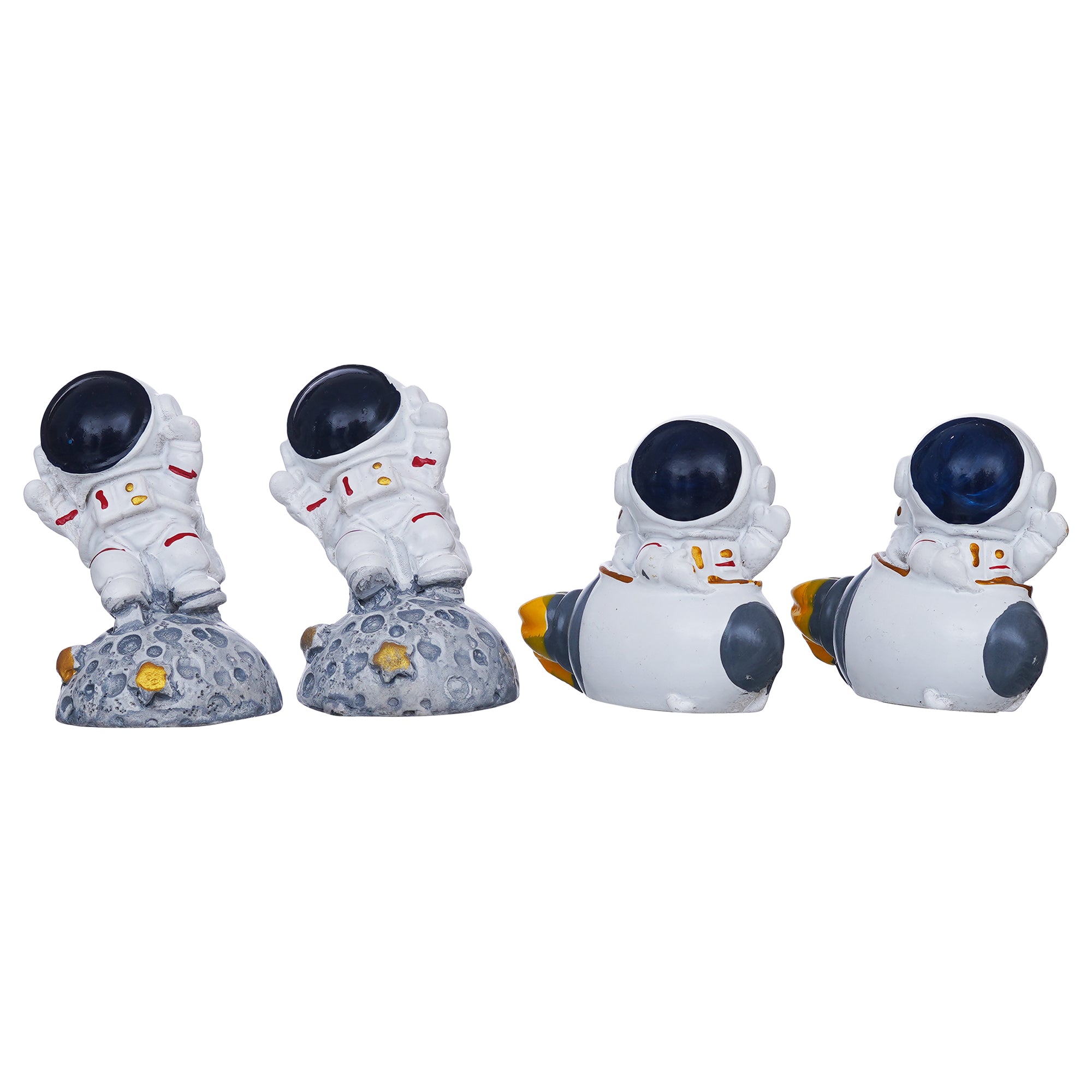 eCraftIndia Set of 4 Astronaut Statues Spaceman Figurines Decorative Showpieces 2