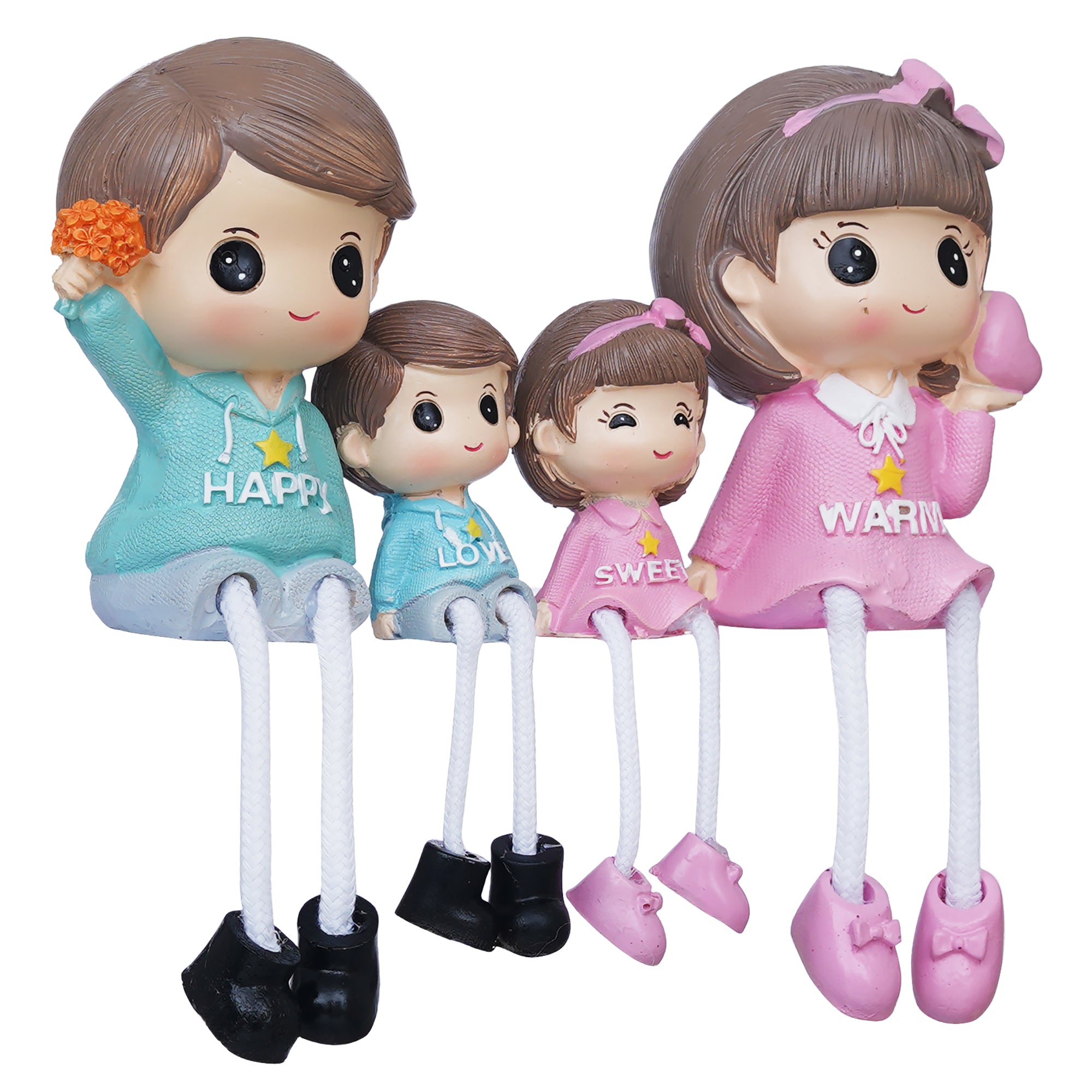 eCraftIndia Happy Family Set Sitting Doll Figurines Showpiece 6