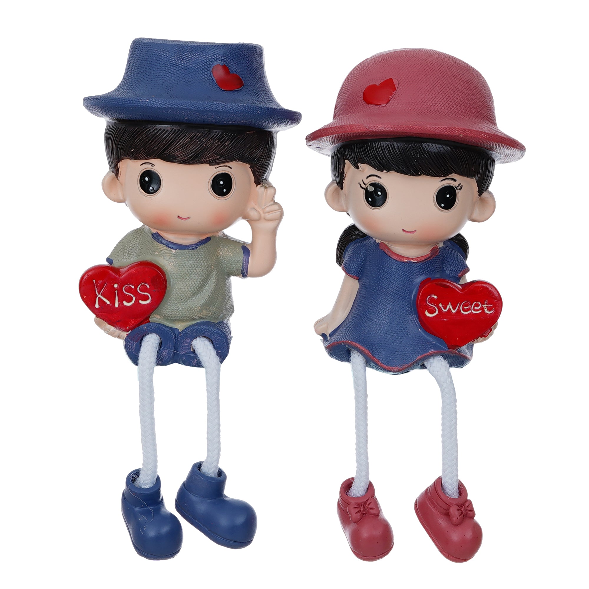 Colorful Sweet Kiss Girl & Boy Figurine 4