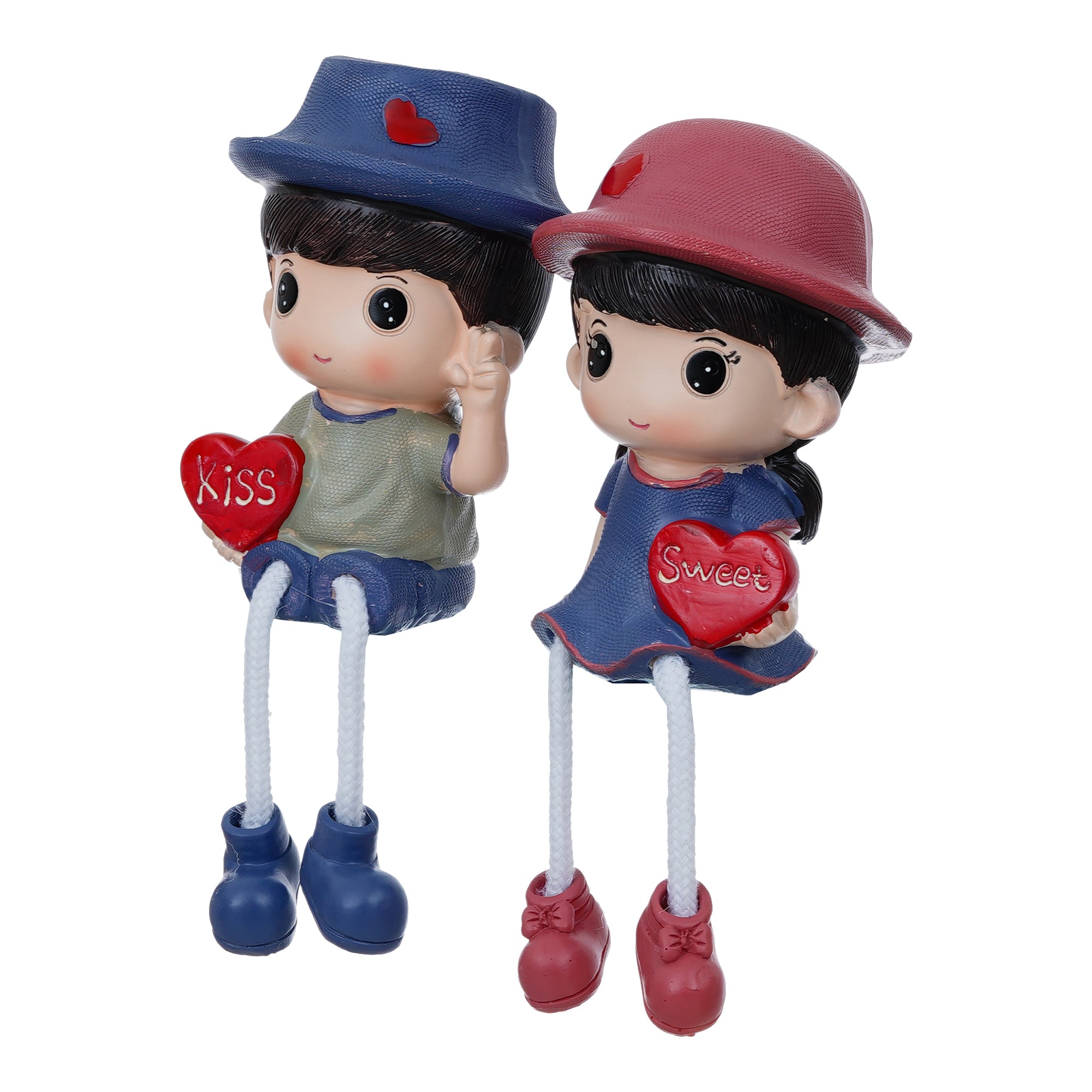 Colorful Sweet Kiss Girl & Boy Figurine 7