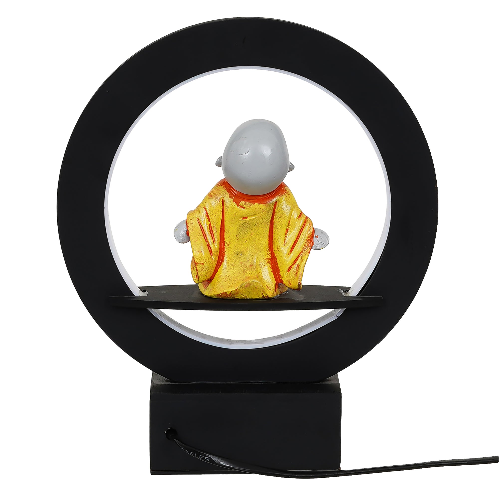 Orange Buddha Monk Decorative Circular Night Lamp 7