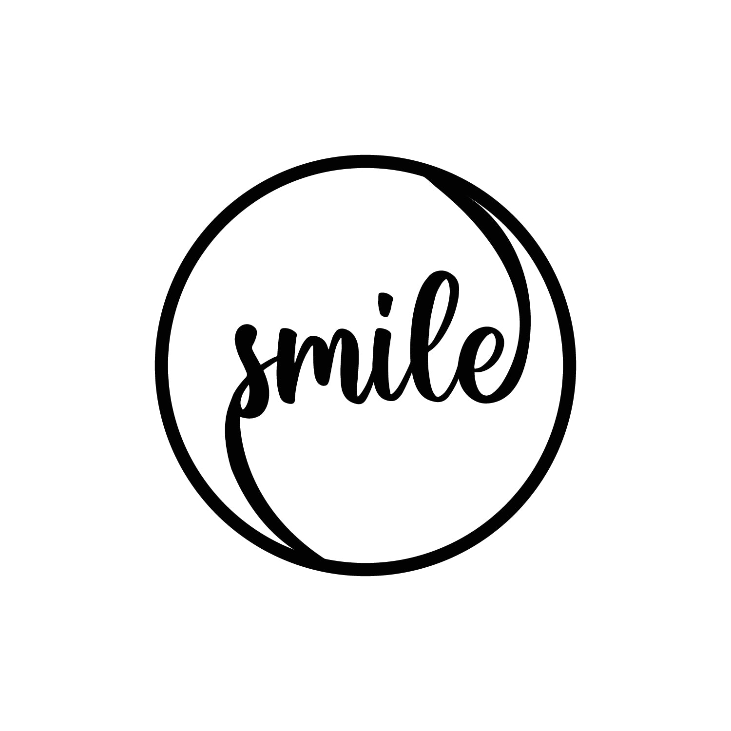 Smile Black Engineered Wood Wall Art Cutout, Ready To Hang Home Decor