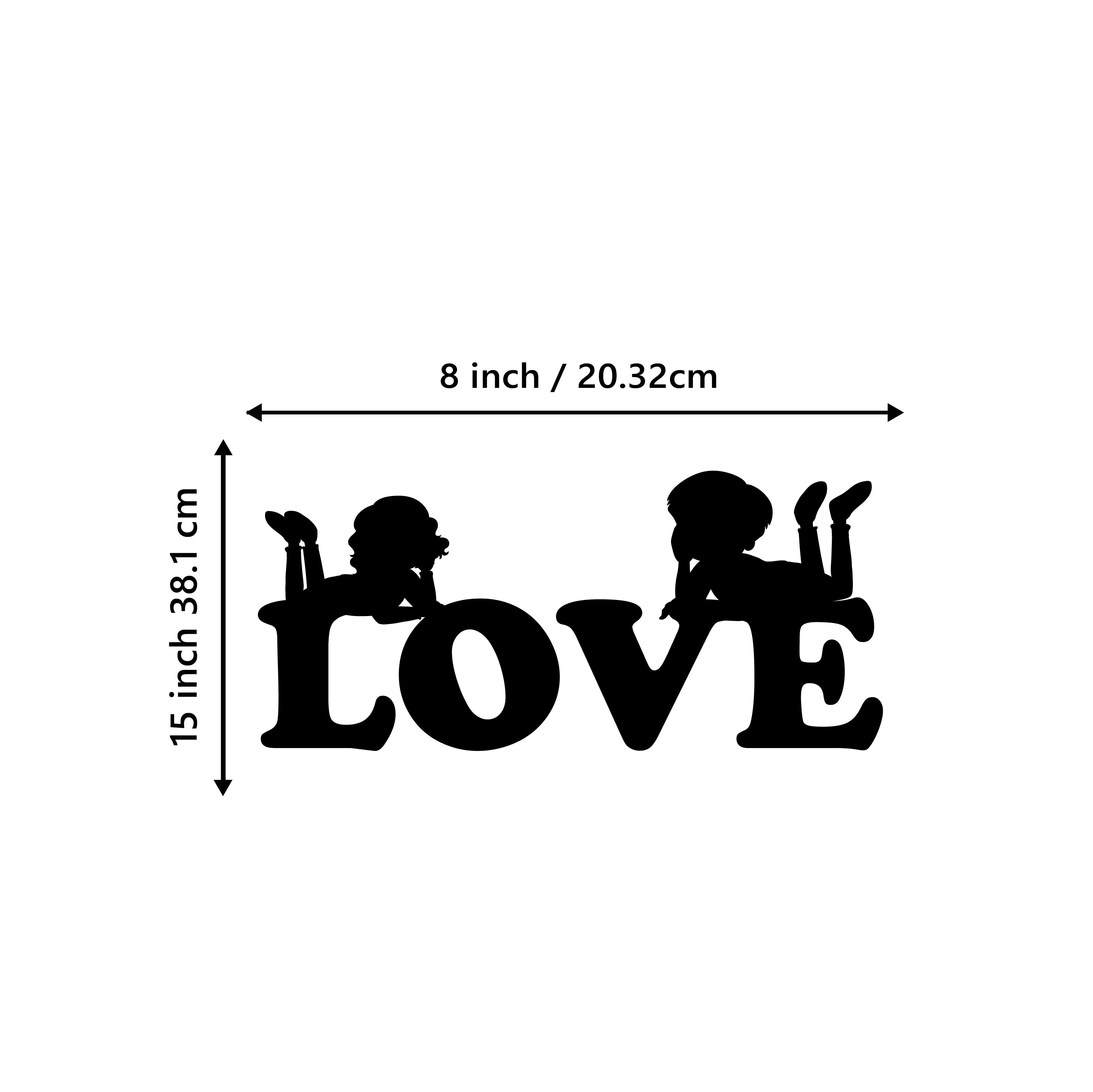 Love Black Engineered Wood Wall Art Cutout, Ready To Hang Home Decor 3