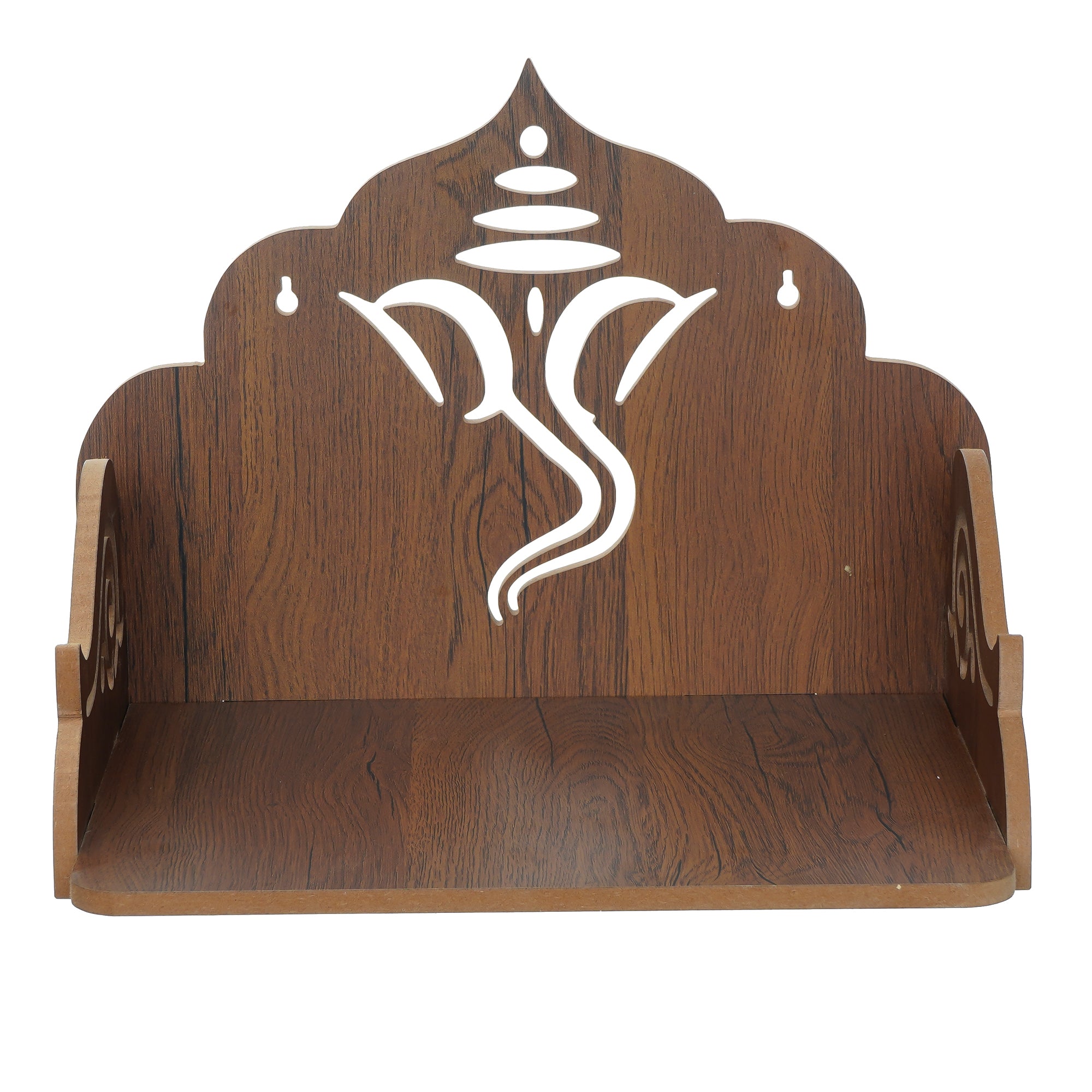 Ganesha Design Laminated Wood Pooja Temple/Mandir 5