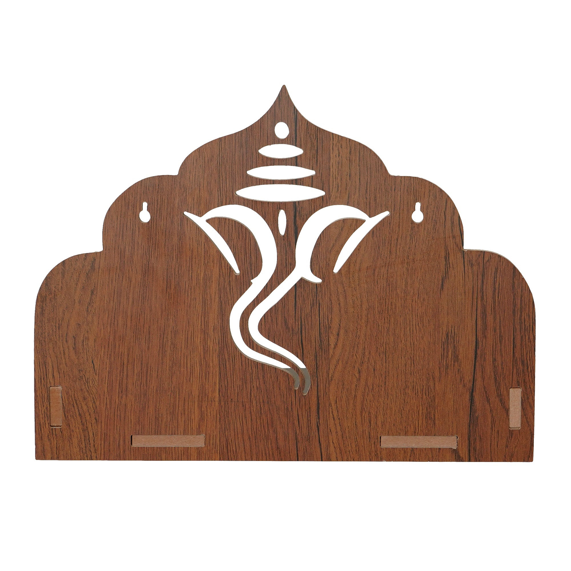 Ganesha Design Laminated Wood Pooja Temple/Mandir 6