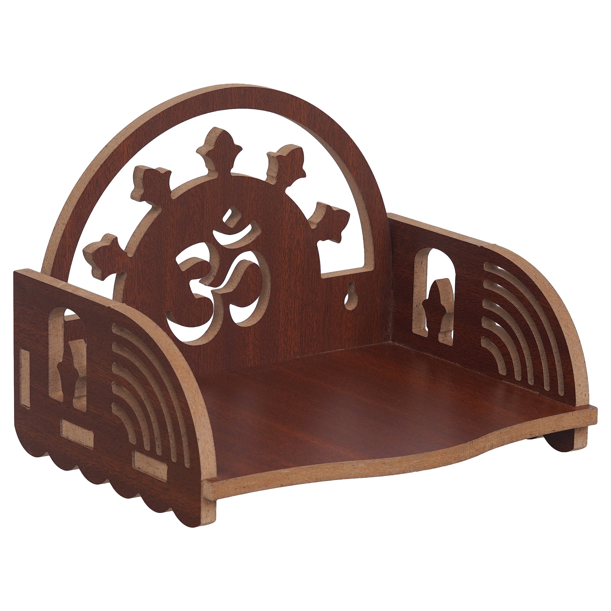 eCraftIndia Brown Beautiful MDF Wooden Temple for Home Office, and Shop 2