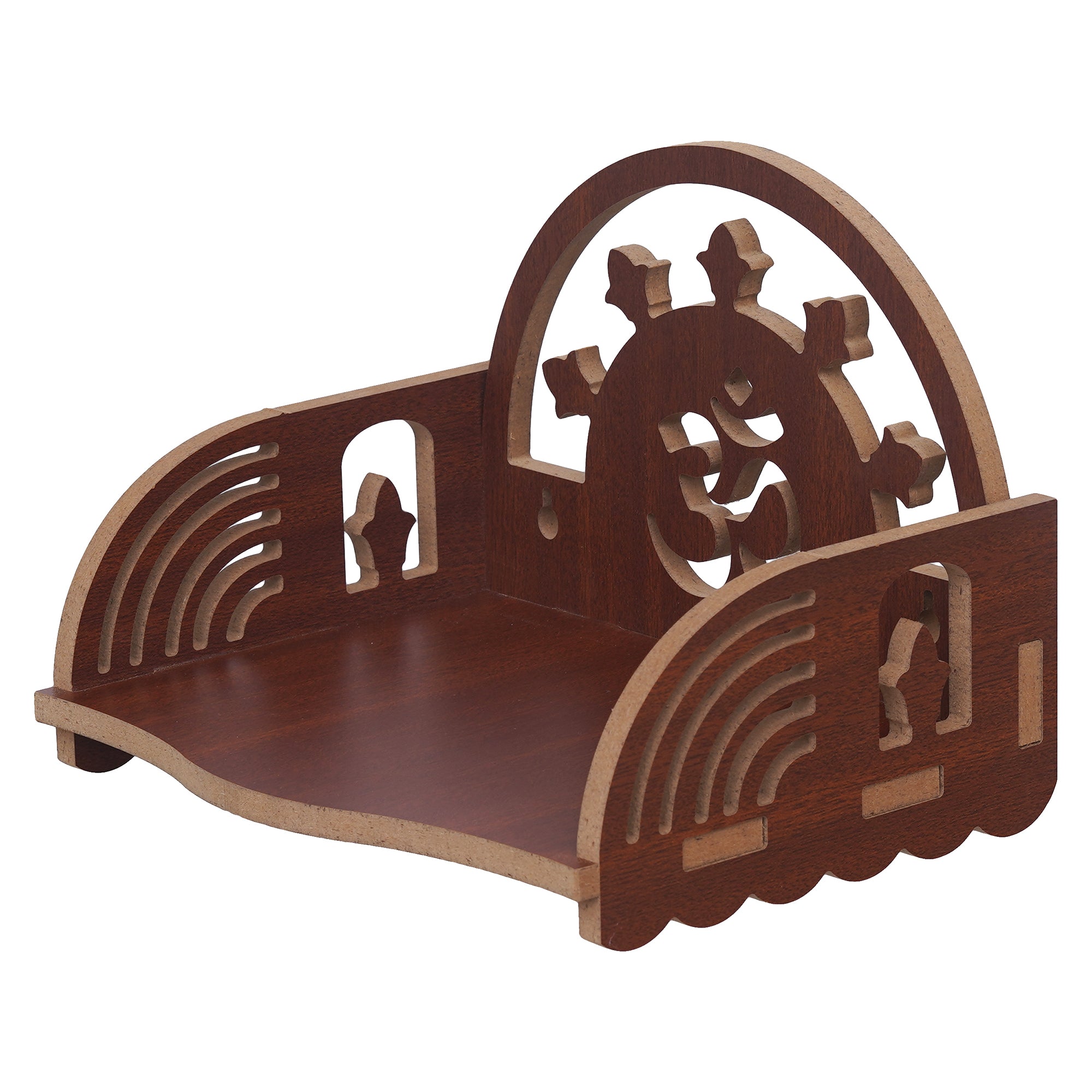 eCraftIndia Brown Beautiful MDF Wooden Temple for Home Office, and Shop 6